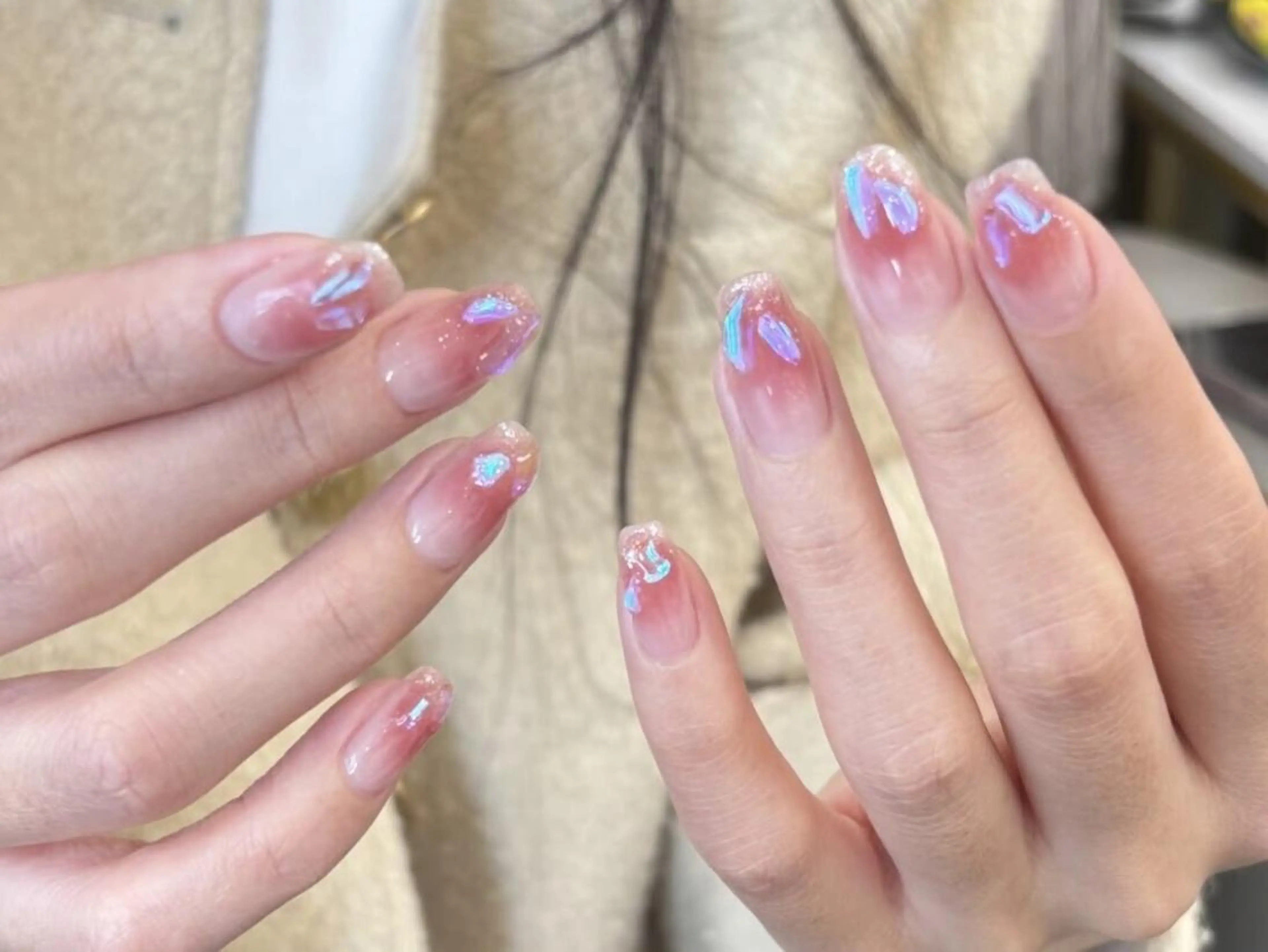 ネイル アートネイル オーロラネイル クリアネイル フレンチネイル ジェルネイル 🎀Best Nail🎀のネイルデザイン