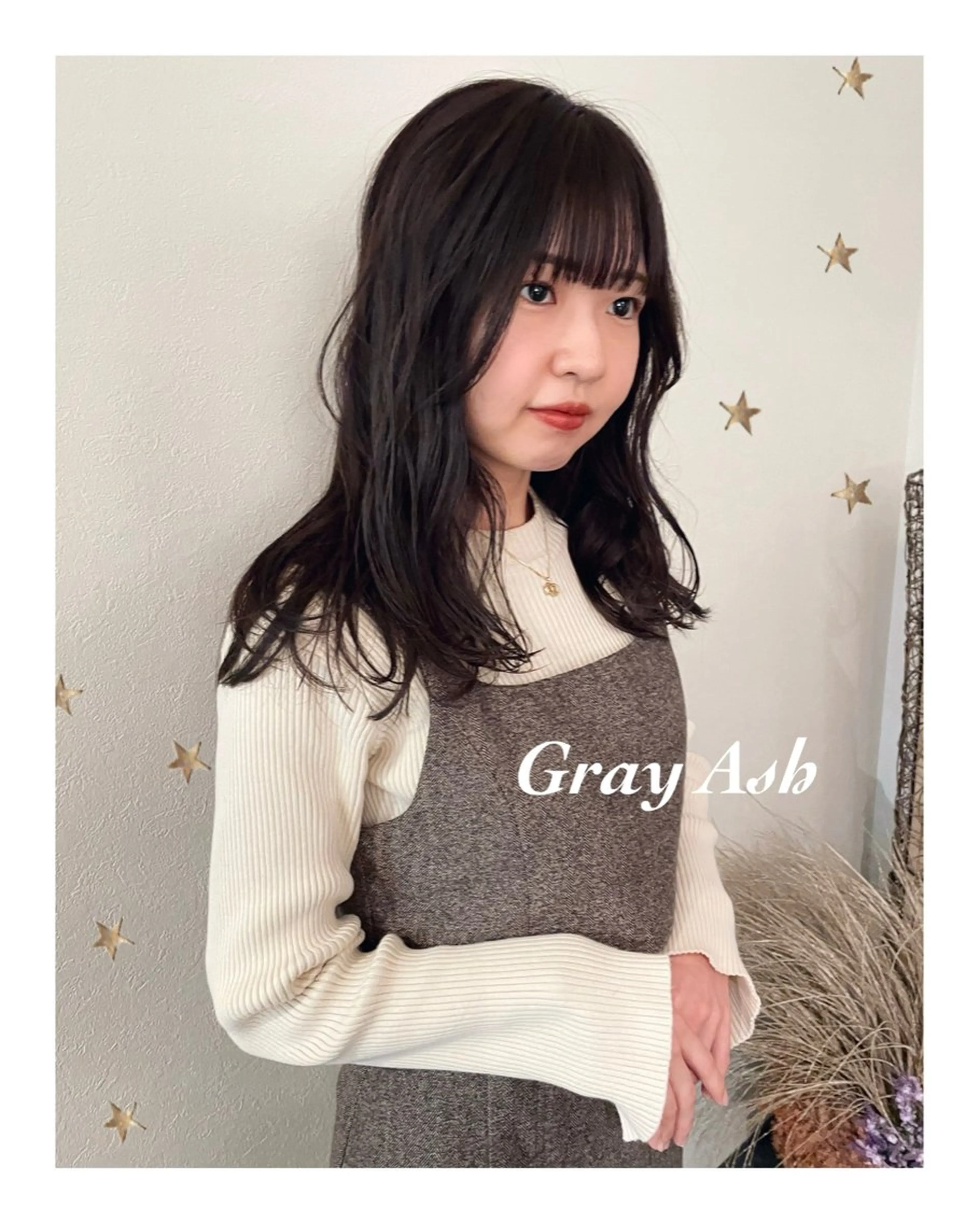 ロング カラー カット ヘアカラー 市川 千夏のヘアスタイル