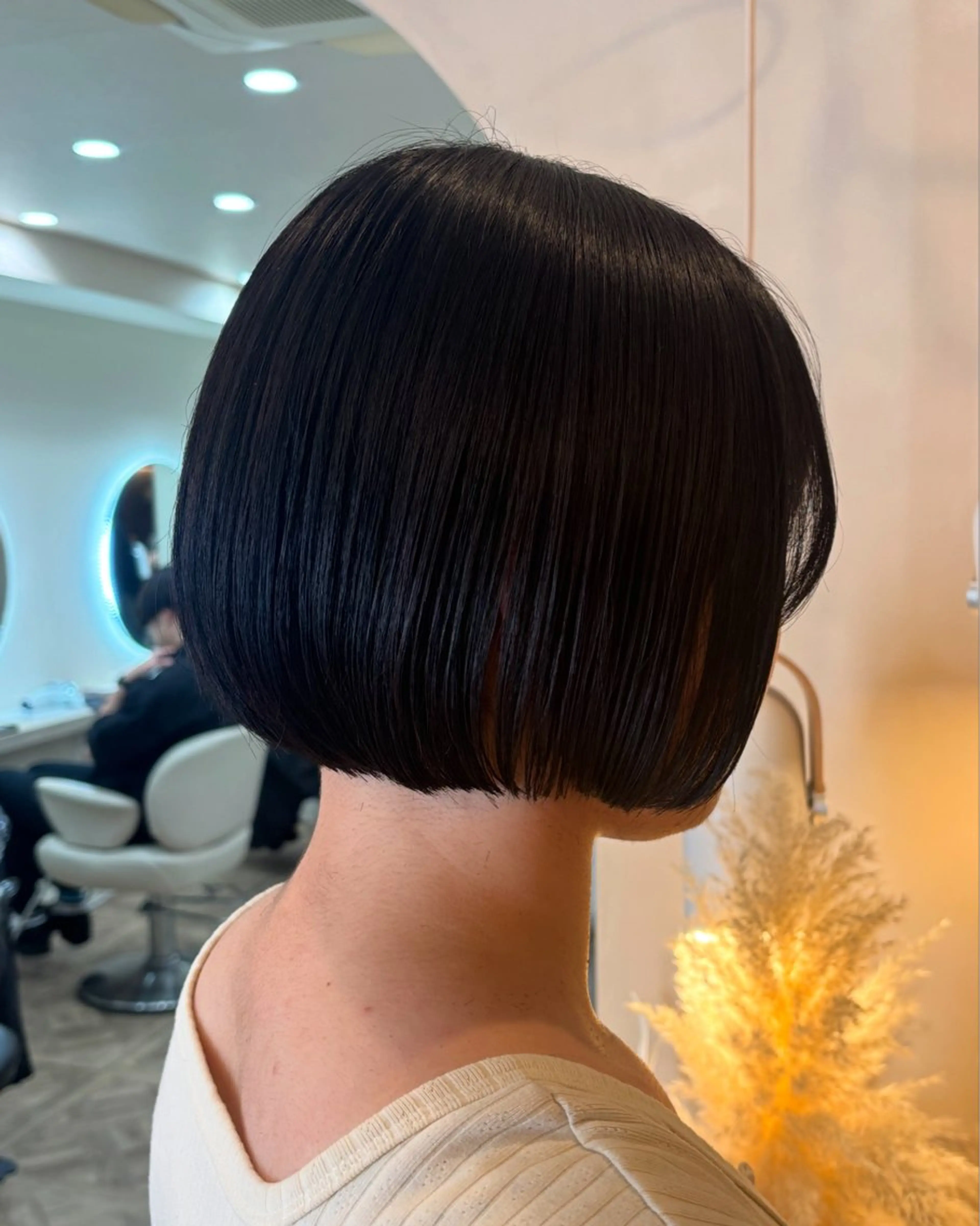 ミディアム ボブ シンバヒナノ/パーマ レイヤー/髪質改善のヘアスタイル