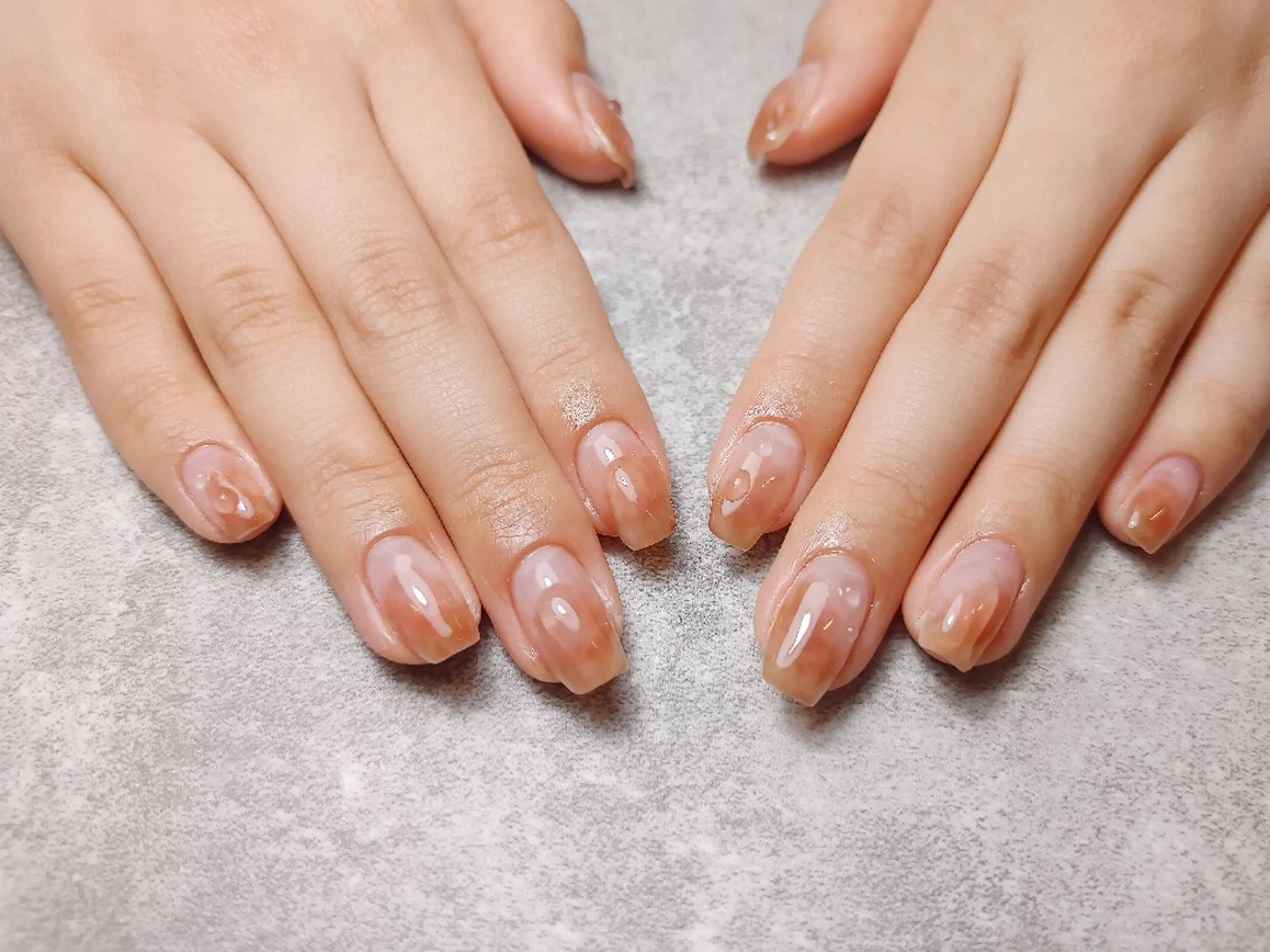 ネイル 持ち込み ニュアンスネイル ぷっくりネイル ハンドネイル 角村 めぐみのネイルデザイン