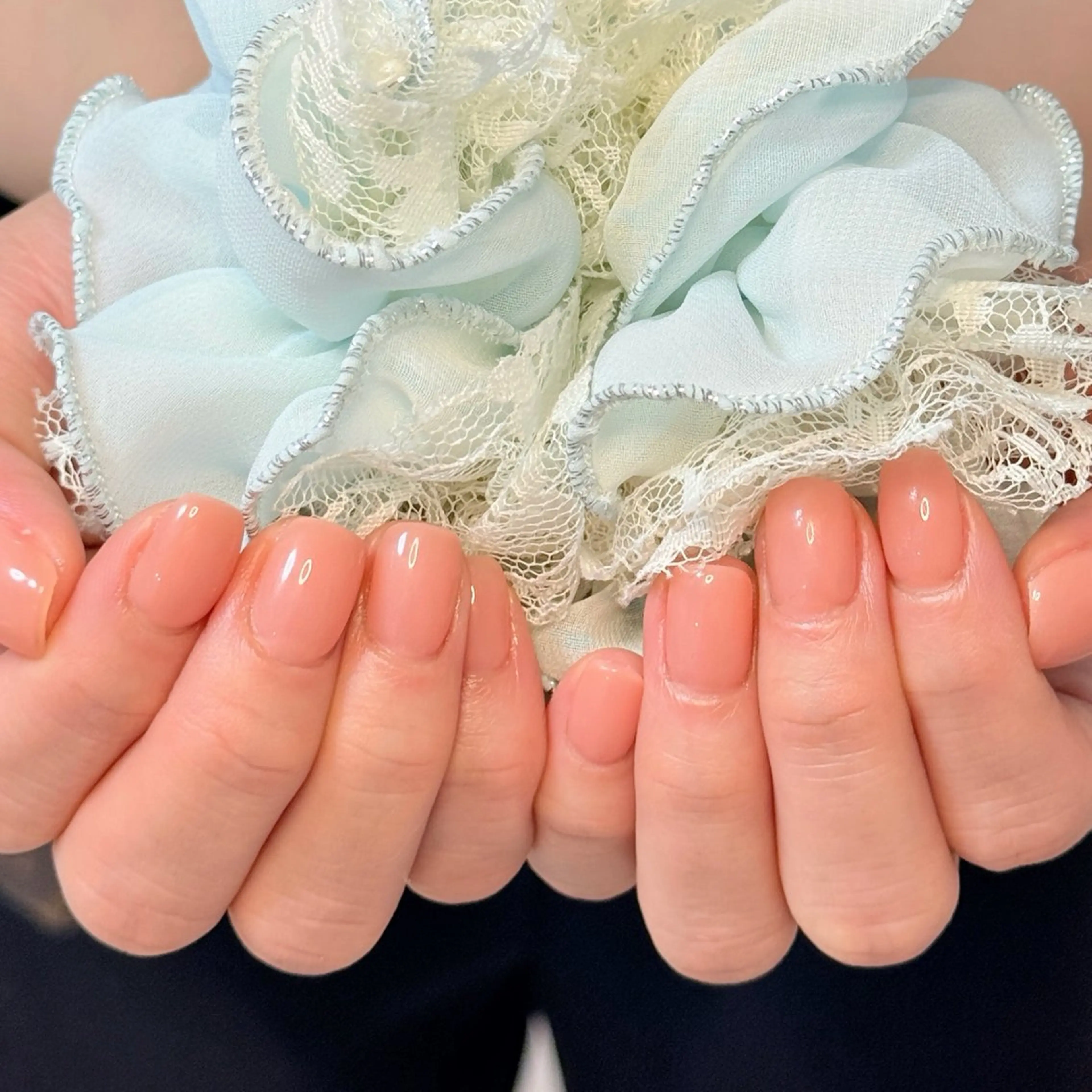 ネイル アートネイル オーロラネイル チークネイル フレンチネイル ガラスフレンチ ハンドネイル 🎀🎀YooLi Nail Salonのネイルデザイン