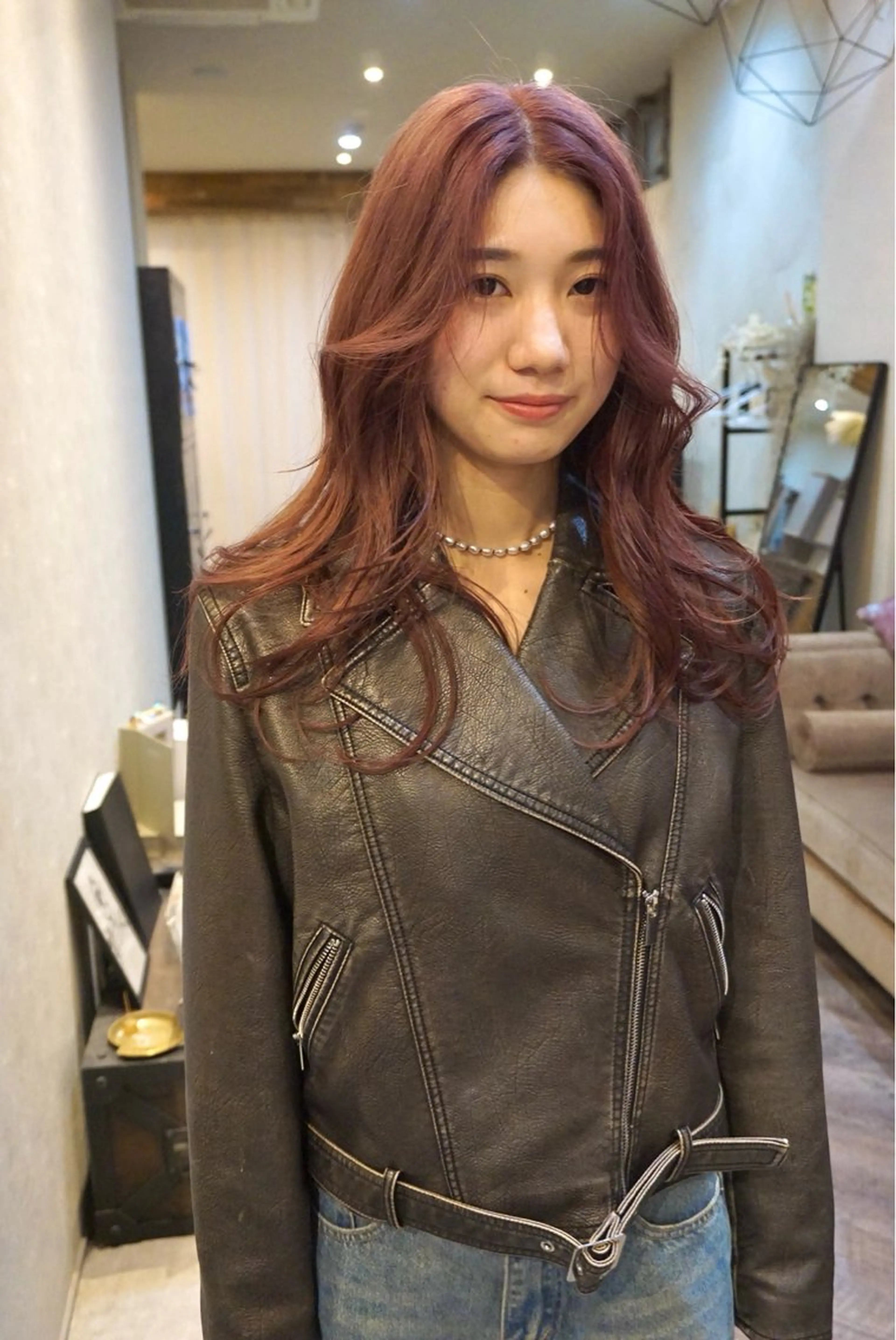 ミディアム カラー ベージュカラー ラベンダーカラー ラベンダーベージュ ピンクカラー ピンクラベンダー デザインパーマ 藤田和樹のヘアスタイル