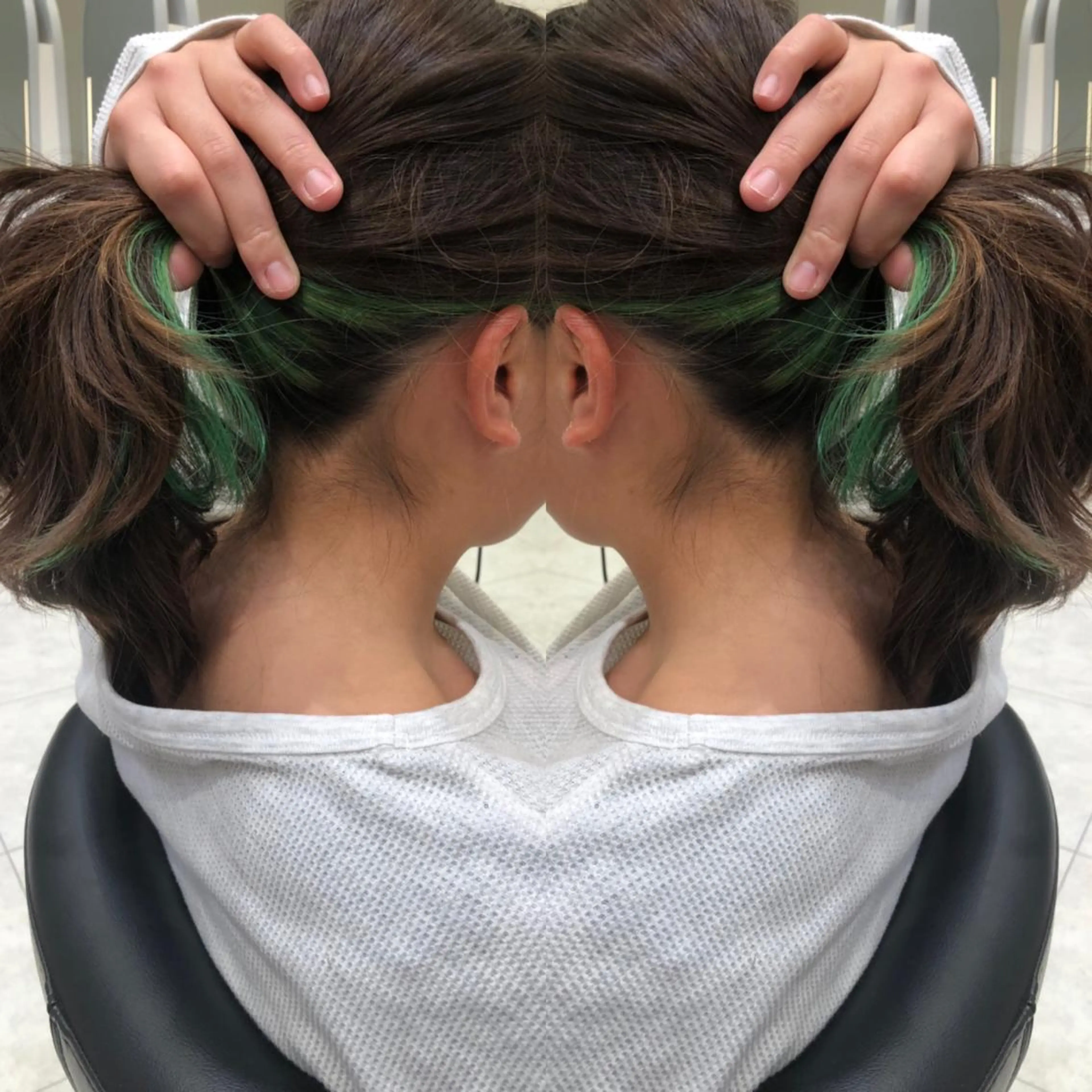 ロング 学生 岸 保奈美のヘアスタイル