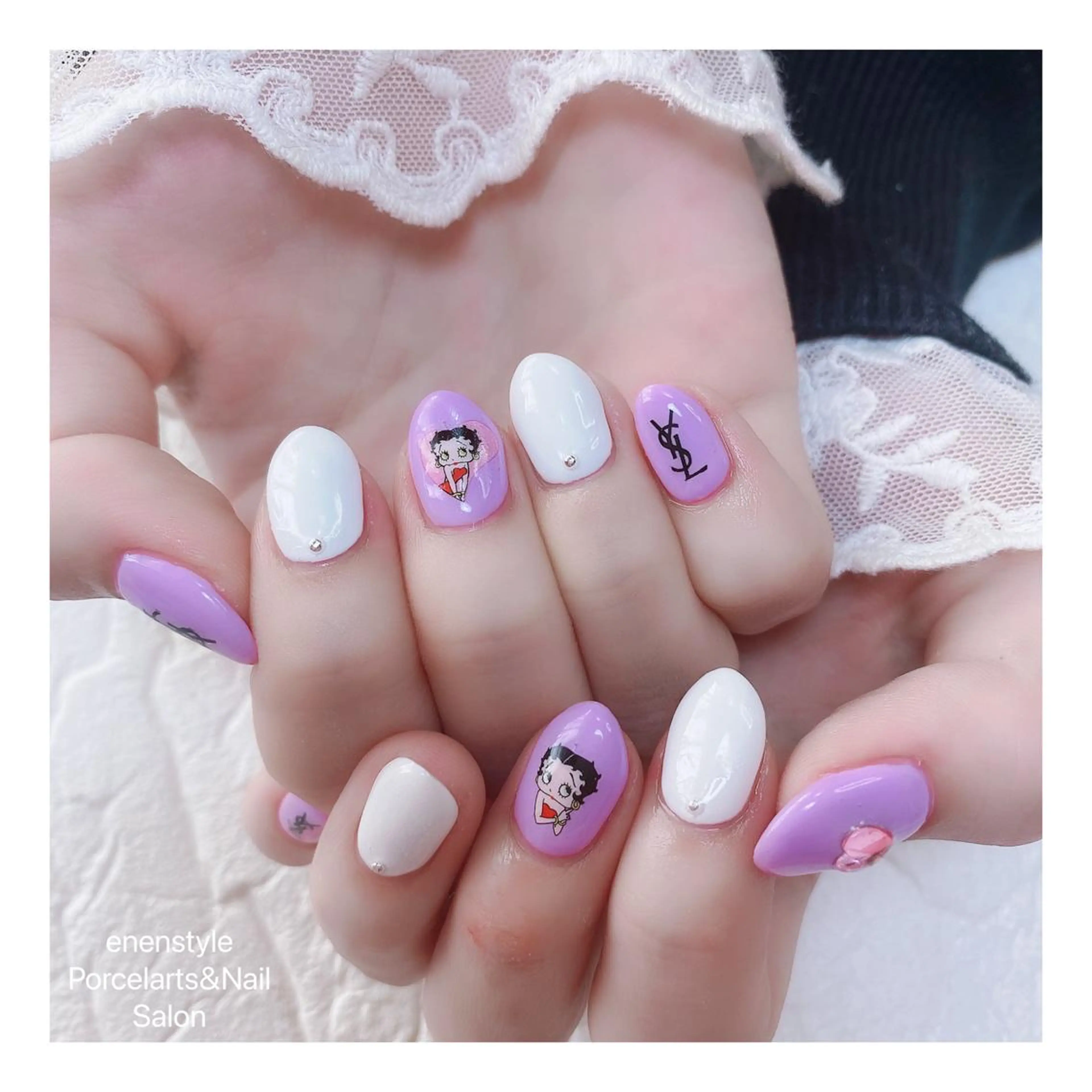 ミディアム ネイル ハンドネイル 👑enen style👑のネイルデザイン