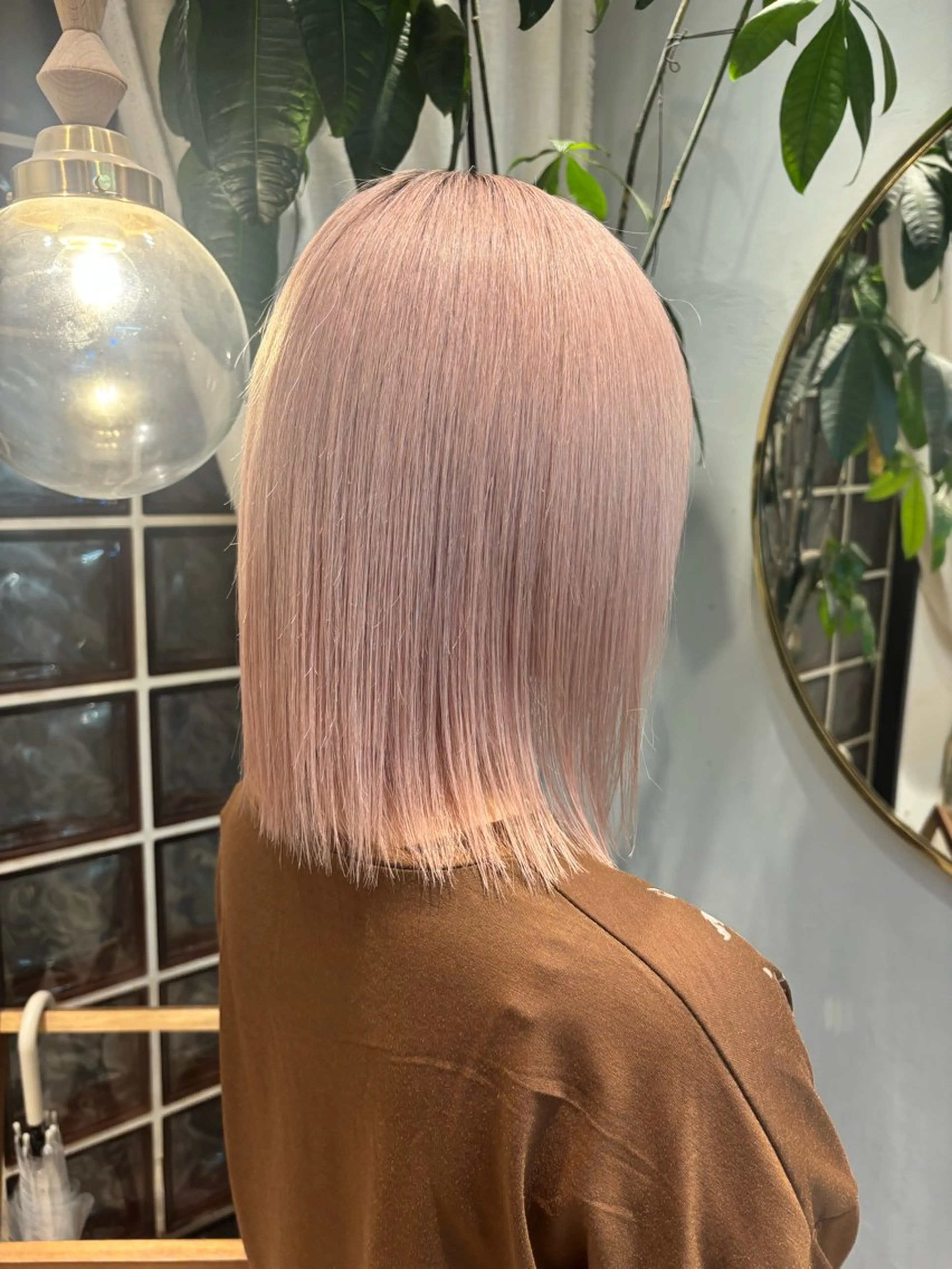 ミディアム ヘアカラー トリートメント 透明感カラーモデル Yuのヘアスタイル