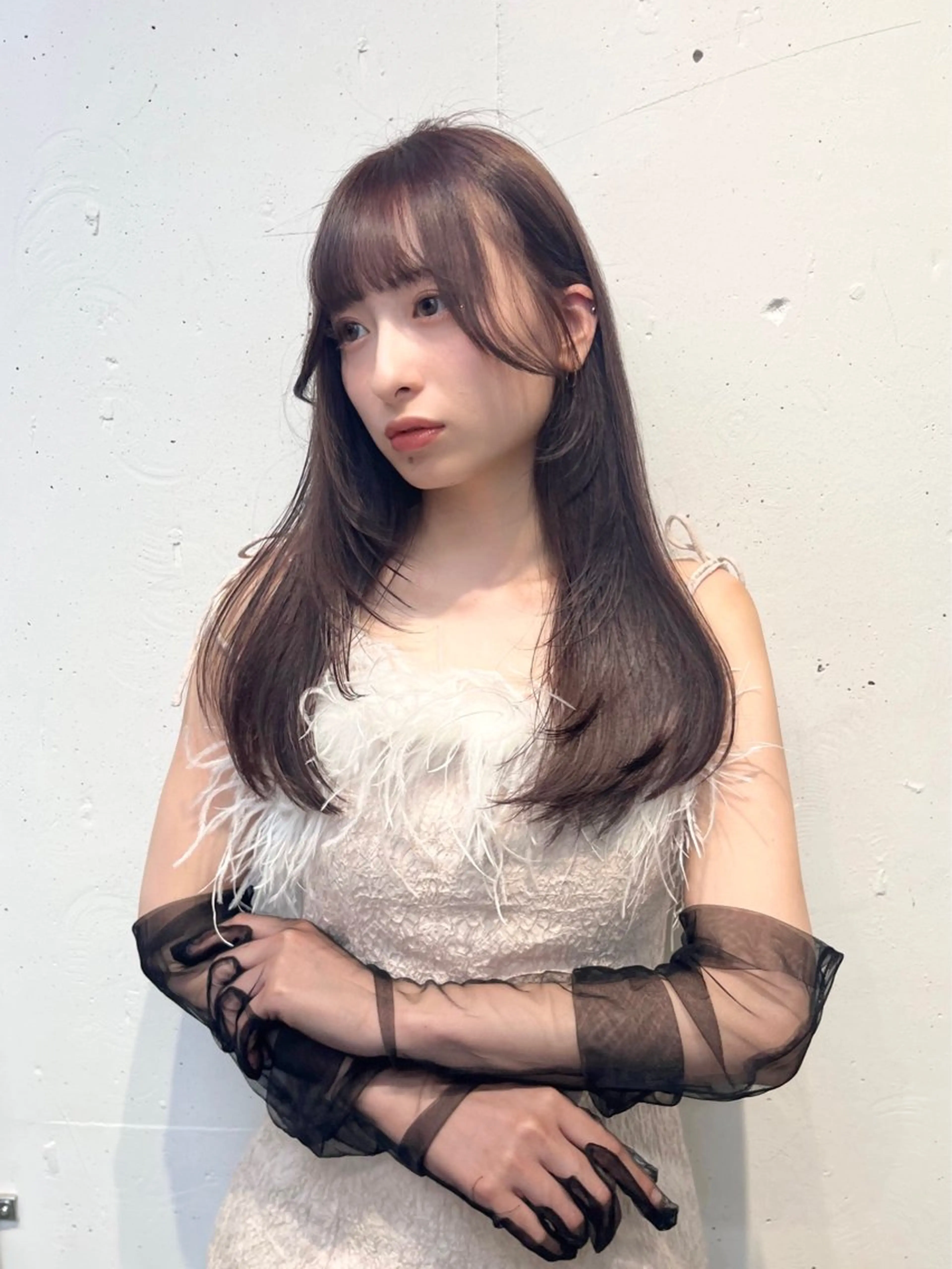 ロング カラー カット 🎀taro ブリーチなしカラーのヘアスタイル