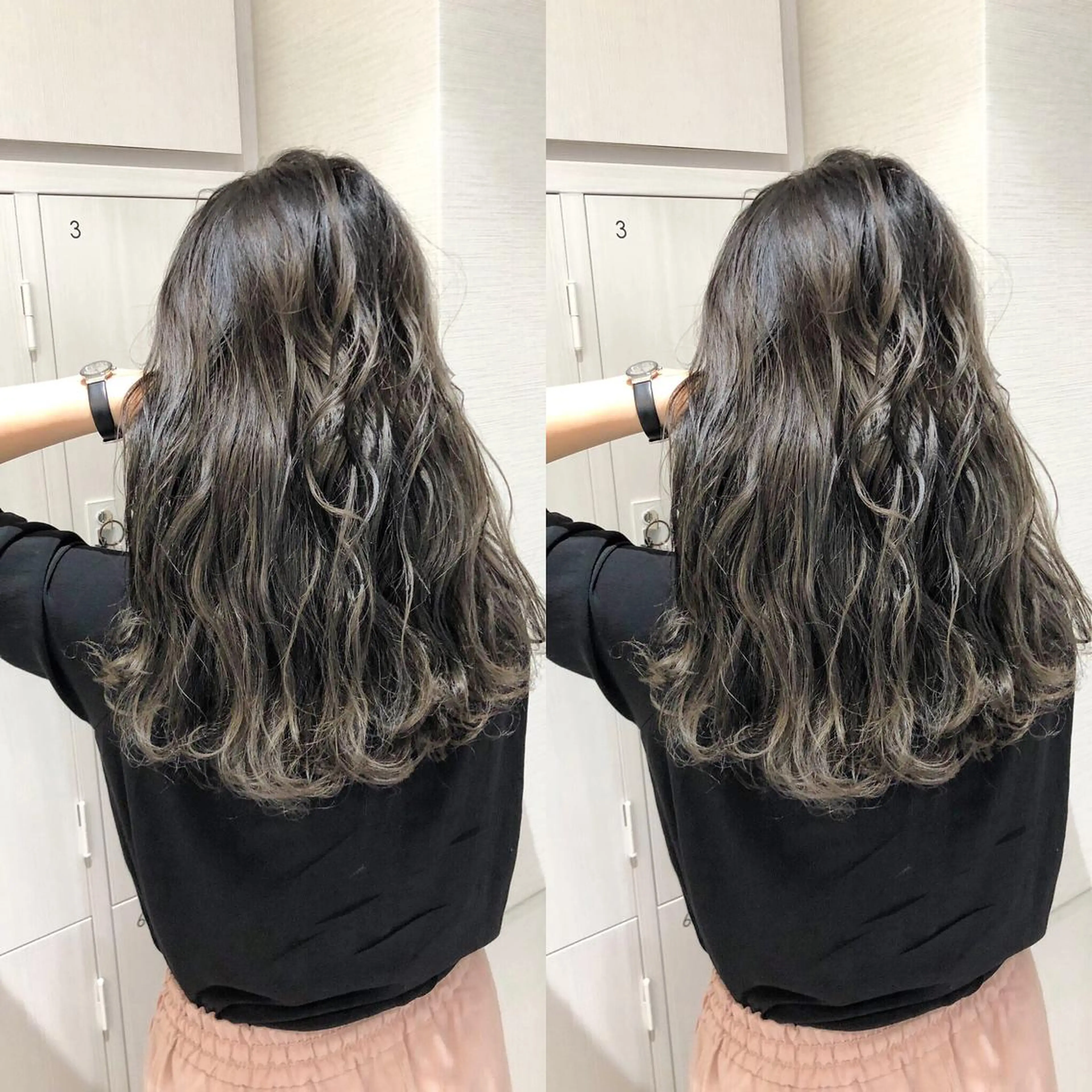 ロング カラー バレイヤージュ ブリーチ 透明感カラー グラデーションカラー ハイライトカラー 三鷹で1番ショート ボブをカットする新谷のヘアスタイル