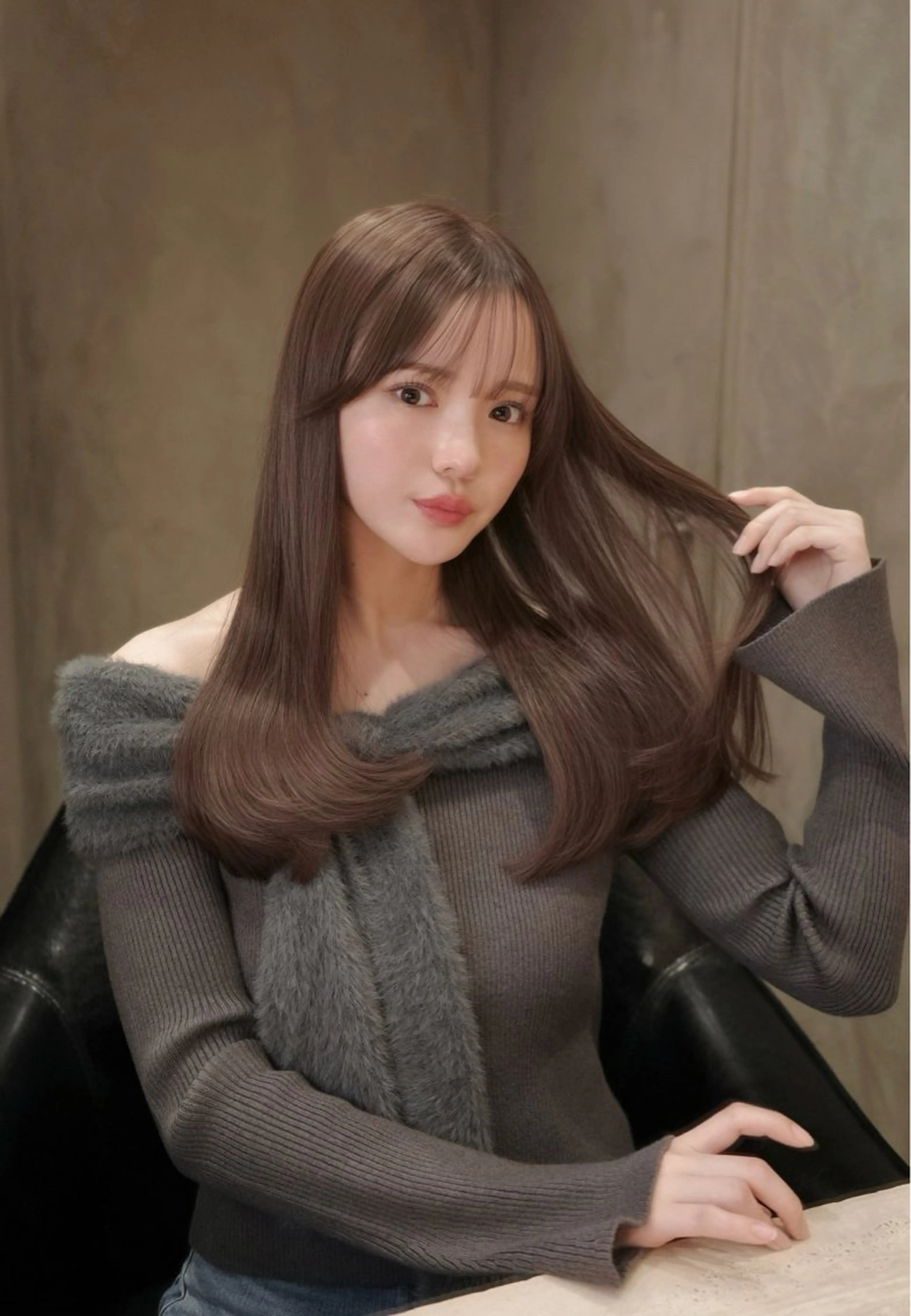 ロング 髪質改善 レイヤーカット 似合わせカット 美顔形成｜酒井 ｜青山のヘアスタイル