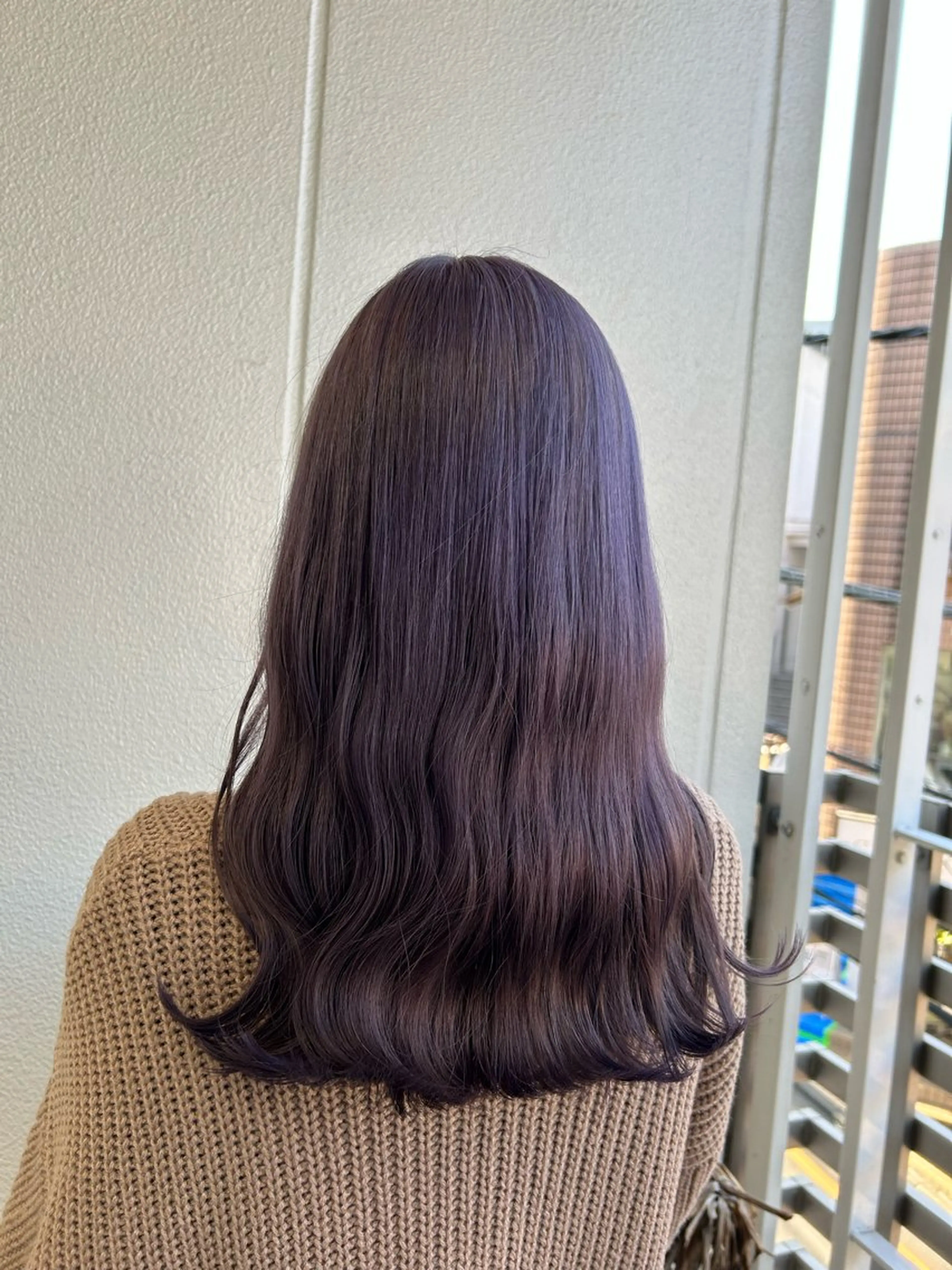 ロング カラー グレージュ ラベンダーカラー ラベンダーグレージュ ラベンダーグレー 《暖色/韓国hair 》🇰🇷桑原ユキネのヘアスタイル