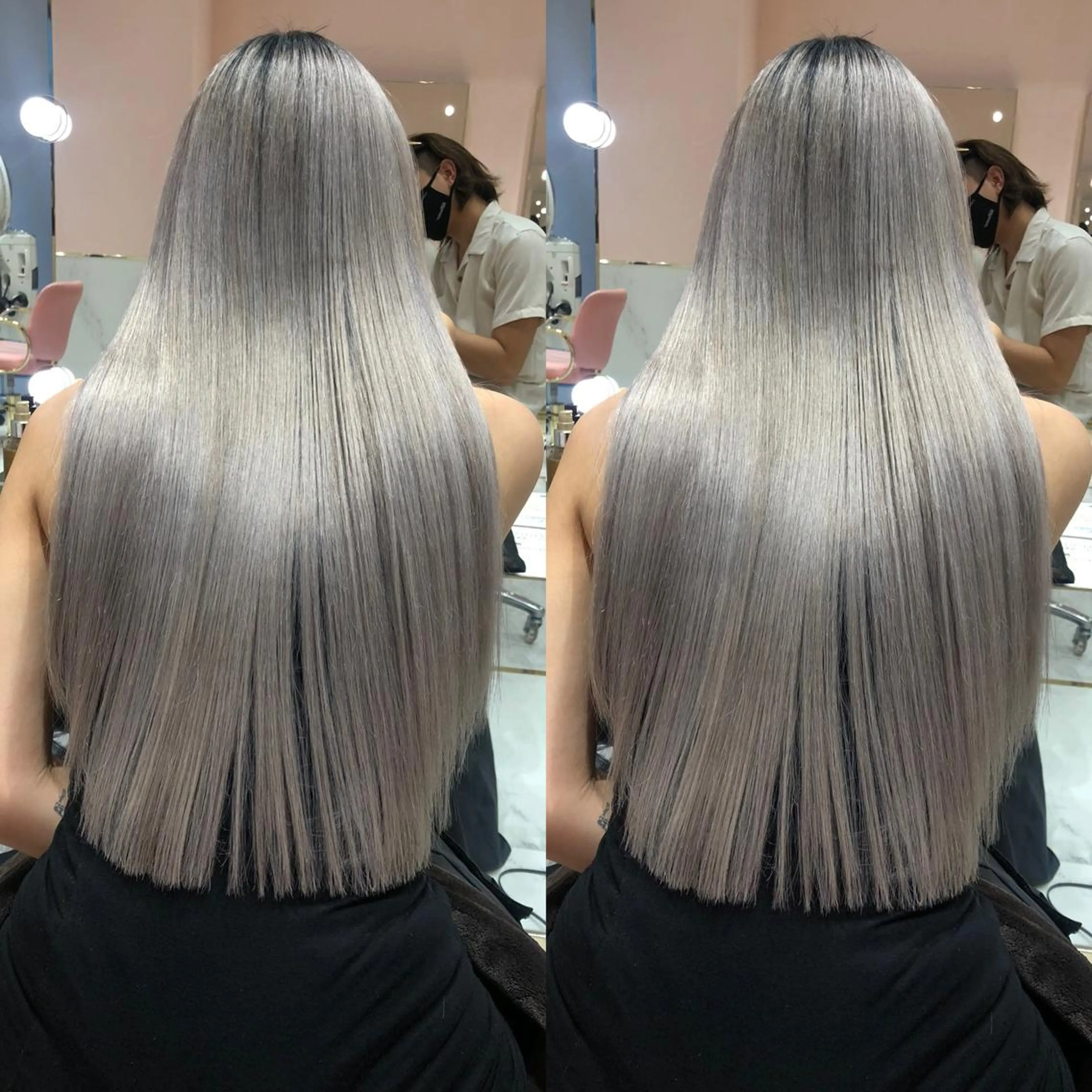 ロング カラー ブリーチ ハイトーンカラー 韓国レイヤー/ツヤ髪 🤍kosuke🤍のヘアスタイル