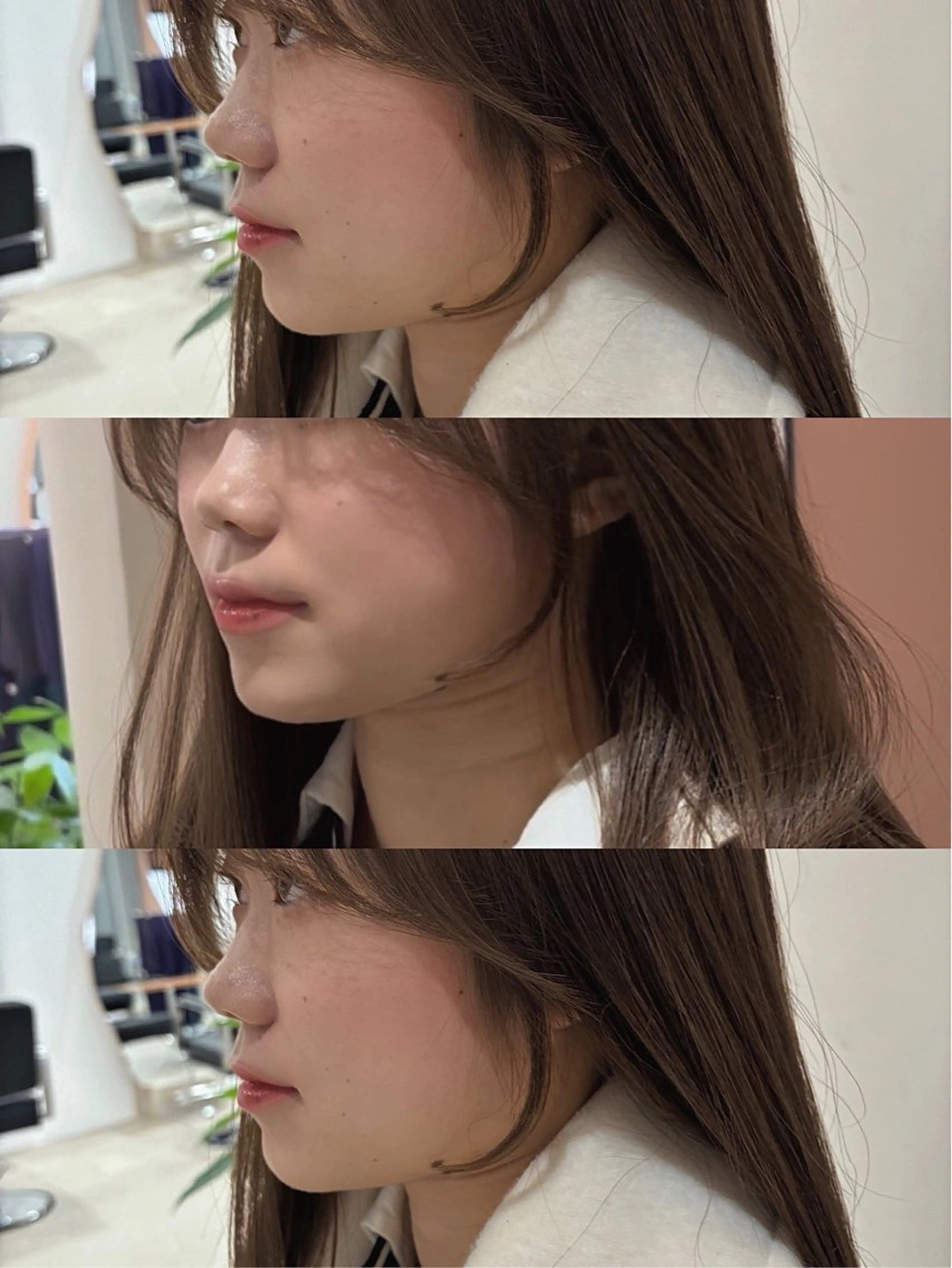 ミディアム 顔周りカット ボブ 西宮北口/みなみのヘアスタイル