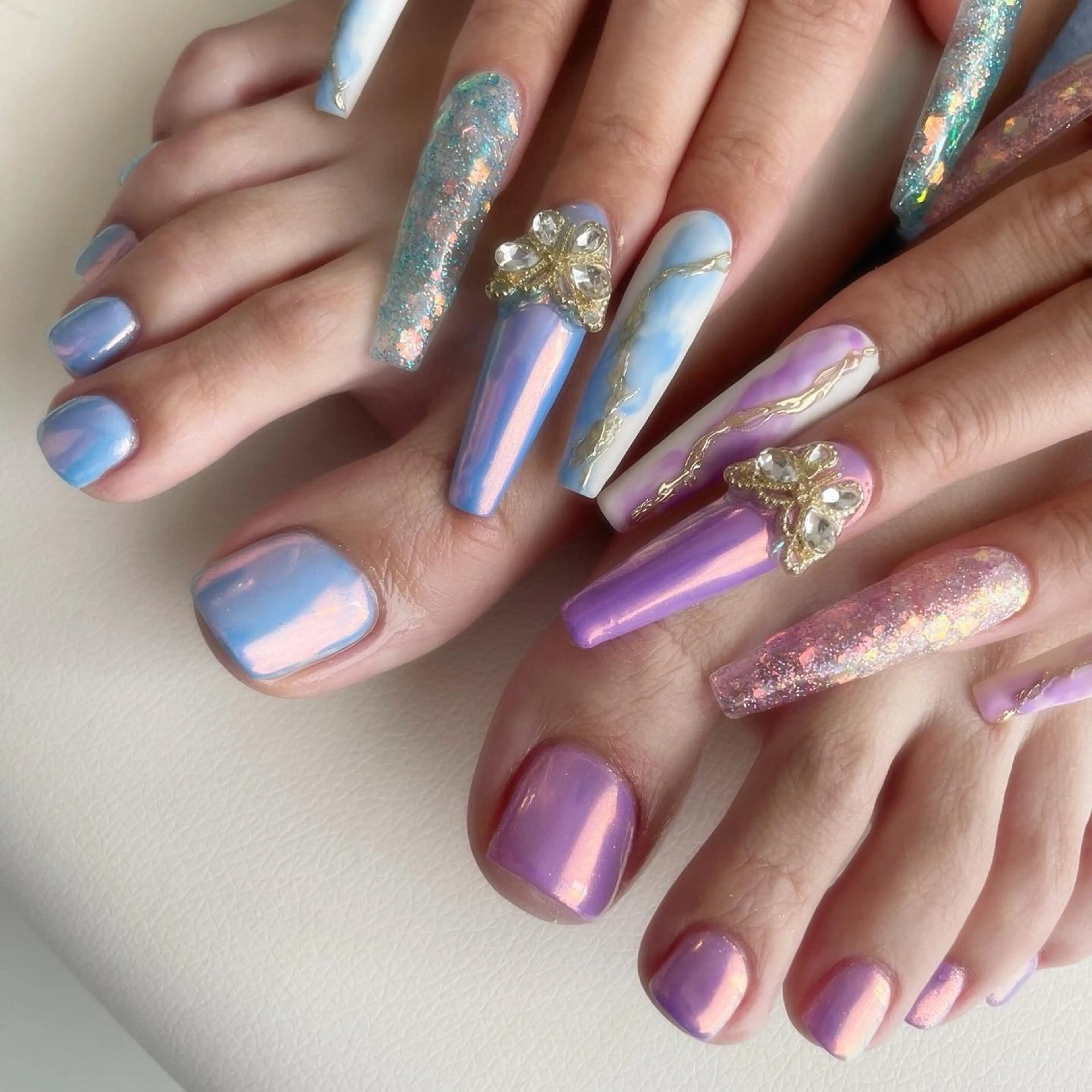 【オフ無料】ワンカラー、ラメ、マグネット、ミラーの写真