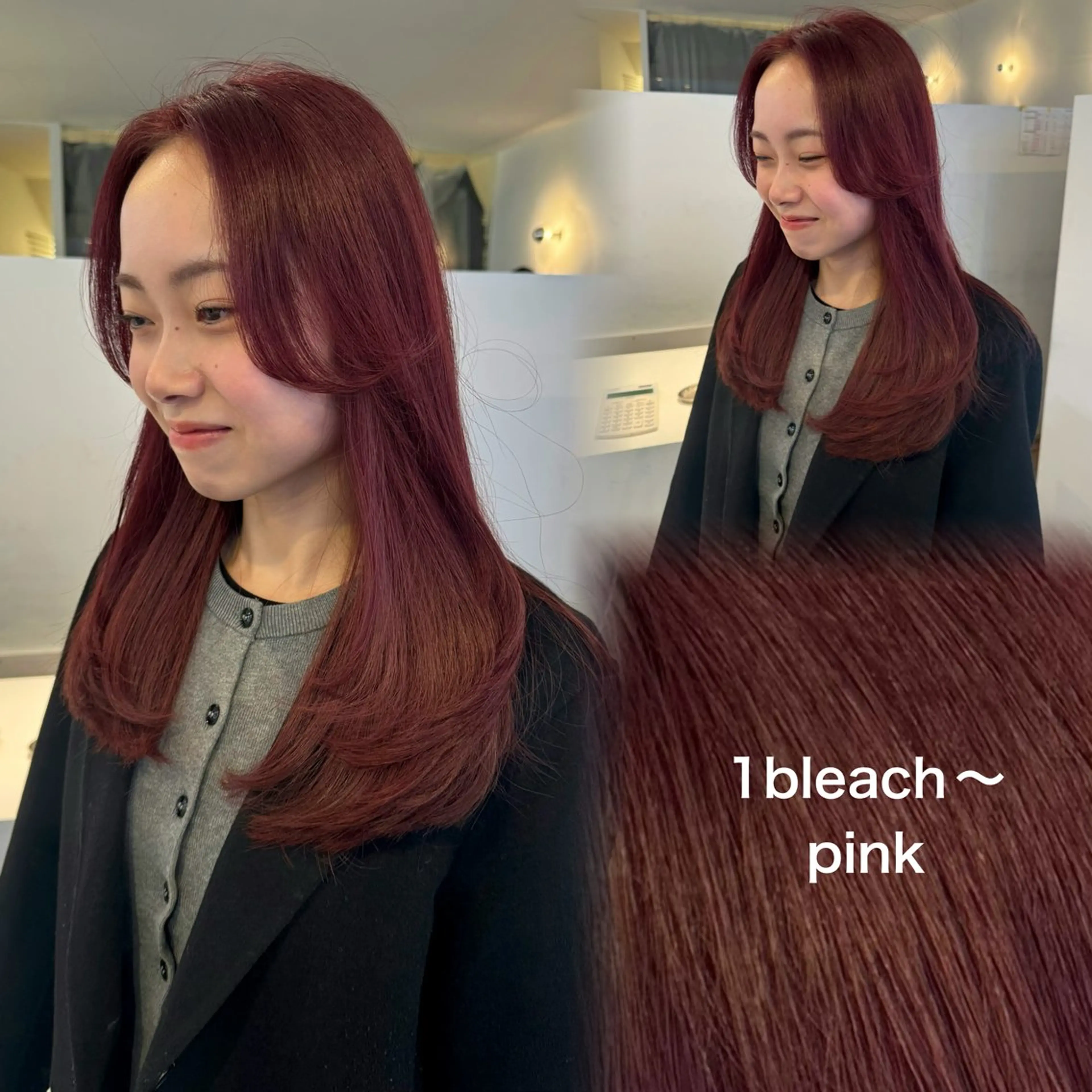 ロング カラー ブリーチ ダブルカラー インナーカラー ブリーチなしカラー ピンクカラー カット ヘアカラー トリートメント yard.長田 唯のヘアスタイル