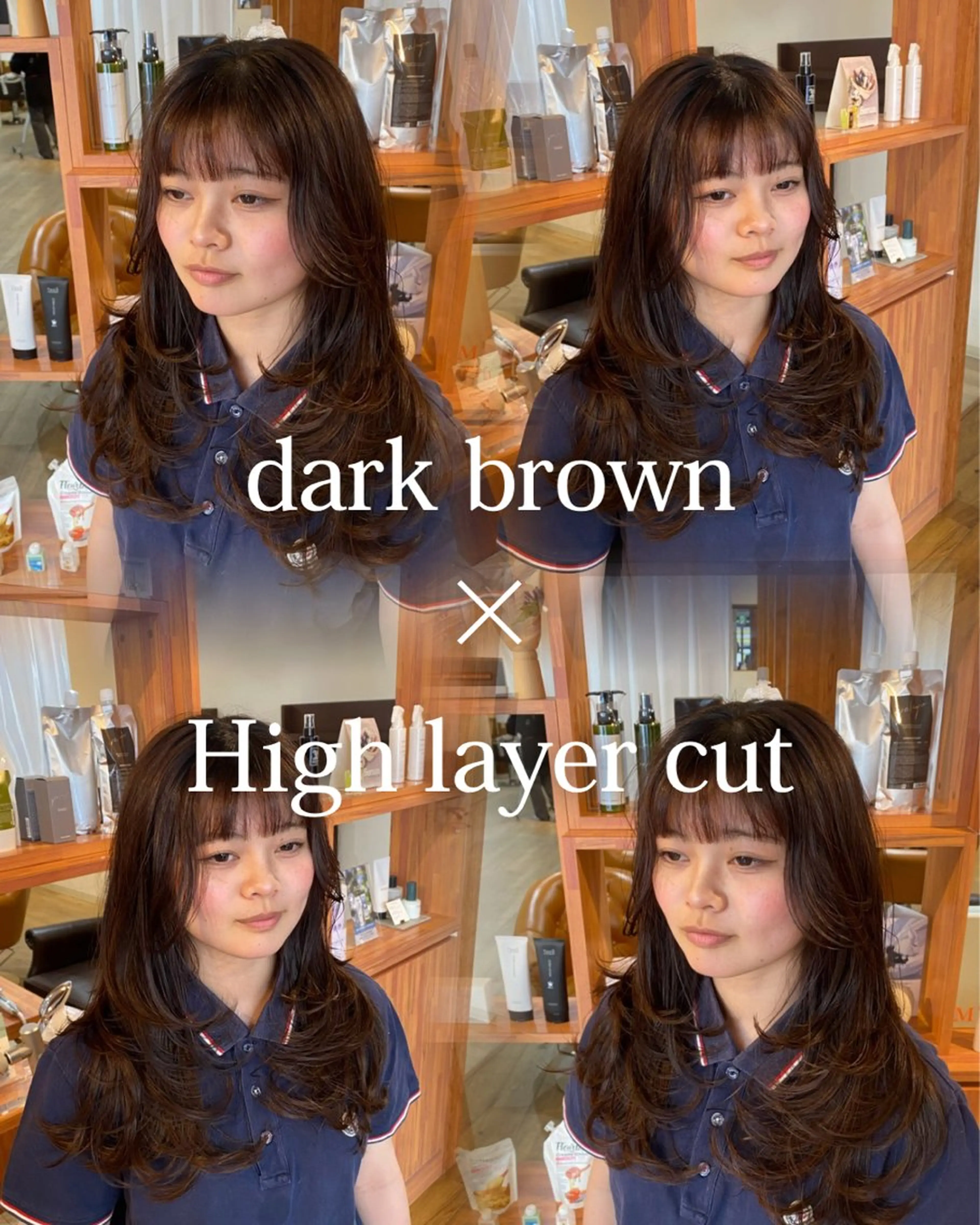 セミロング カラー ブラウンカラー レイヤーカット カット ヘアカラー トリートメント 縮毛矯正とレイヤー カット/杉村凜汰郎のヘアスタイル