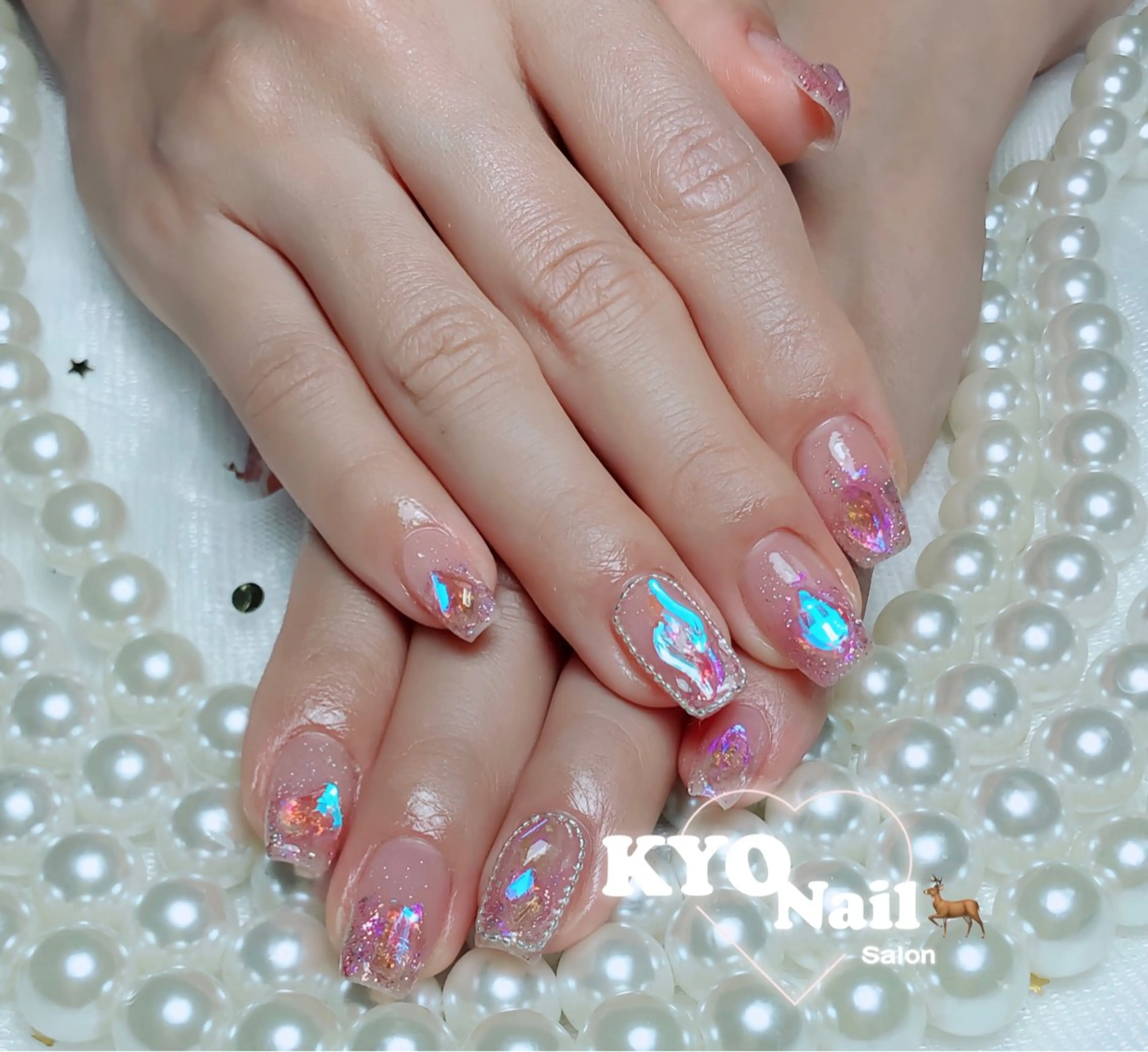 🪐HAND🪐持ち込みデザイン+パーツつけ放題120min(時間内アート４本まで)の写真