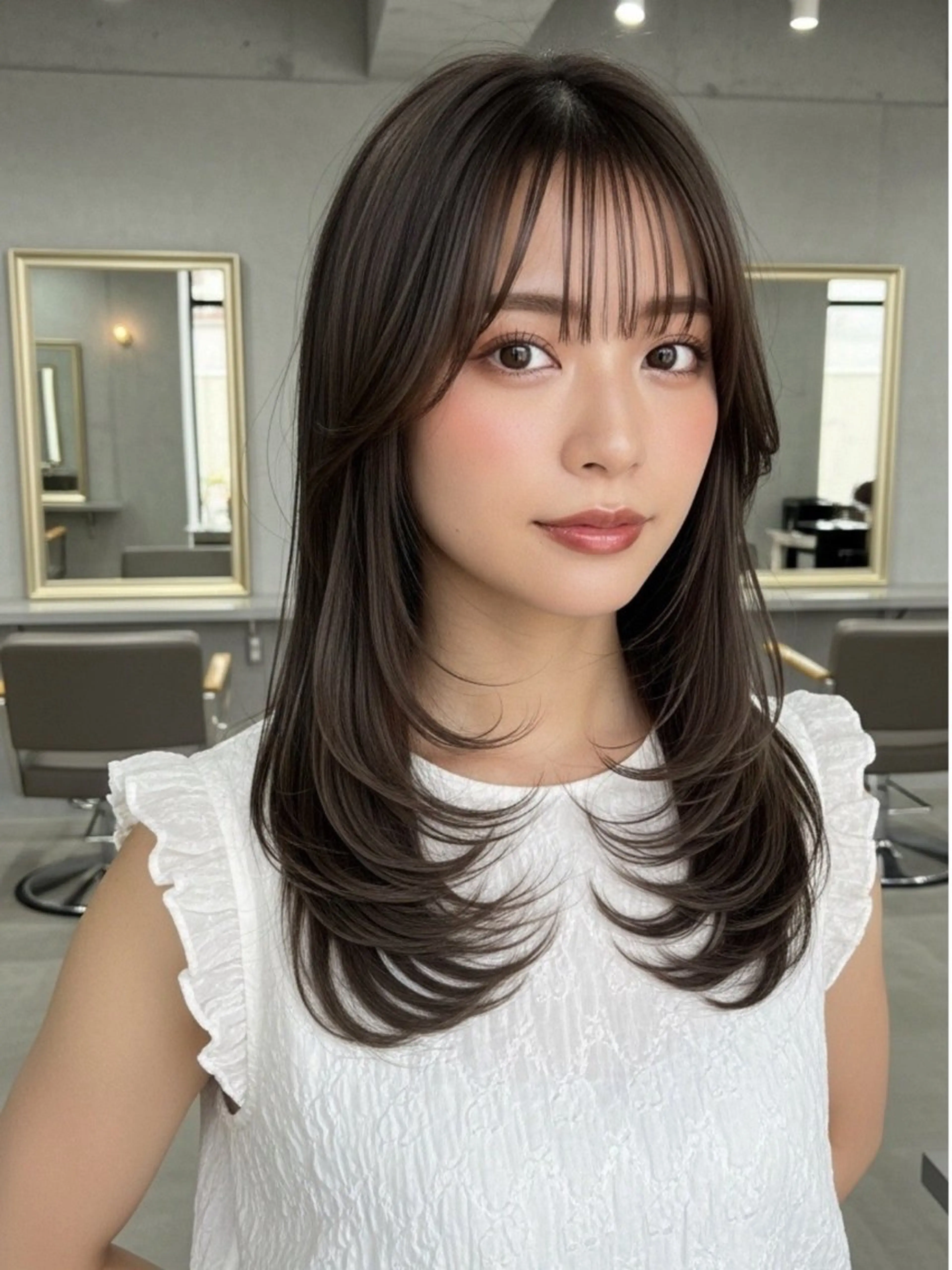 セミロング 似合わせボブ✖️ 韓国レイヤー✨小関のヘアスタイル