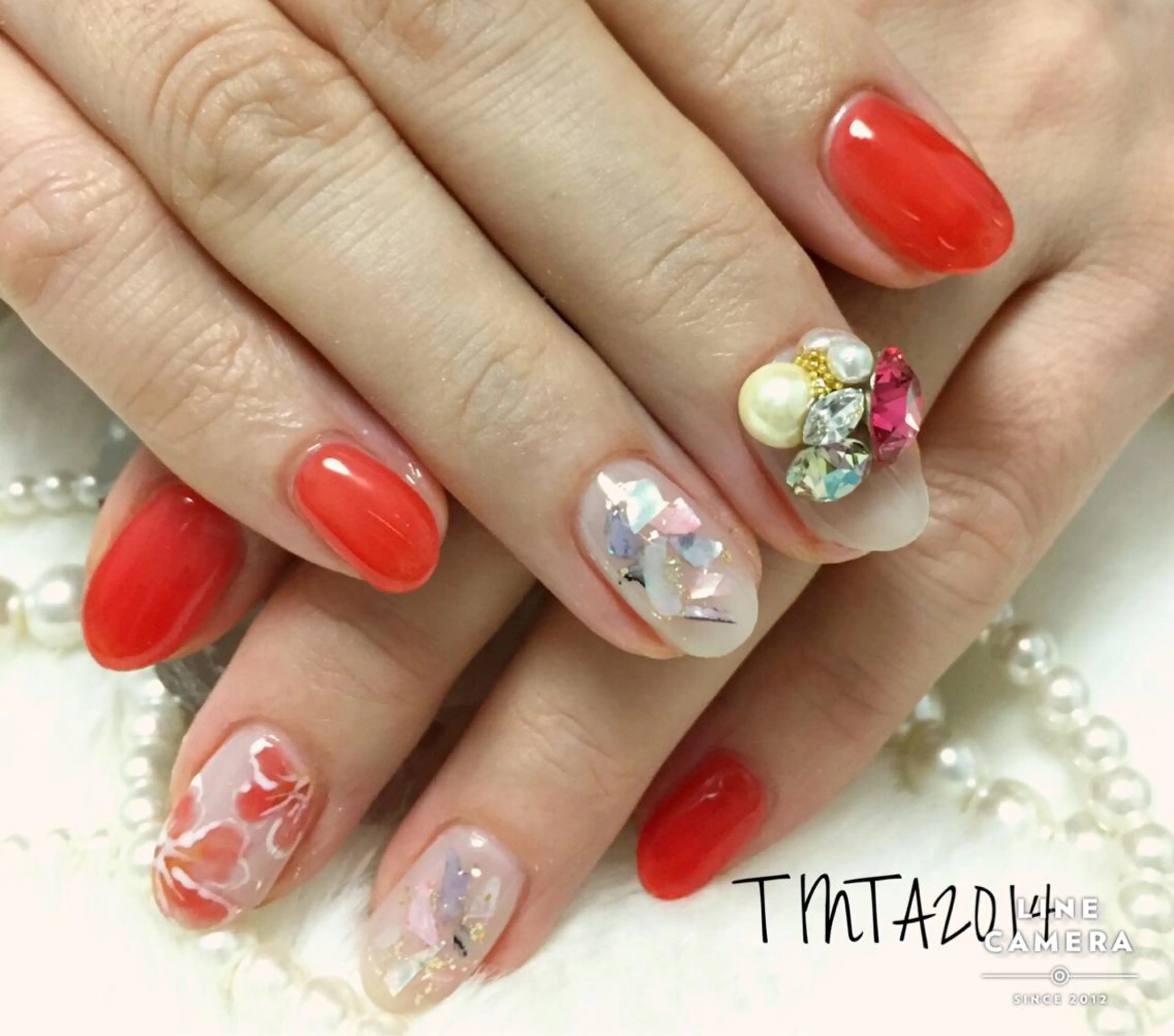 ネイル フラワーネイル ネイルサロン ティンタ所属・馬場 典子のネイルデザイン