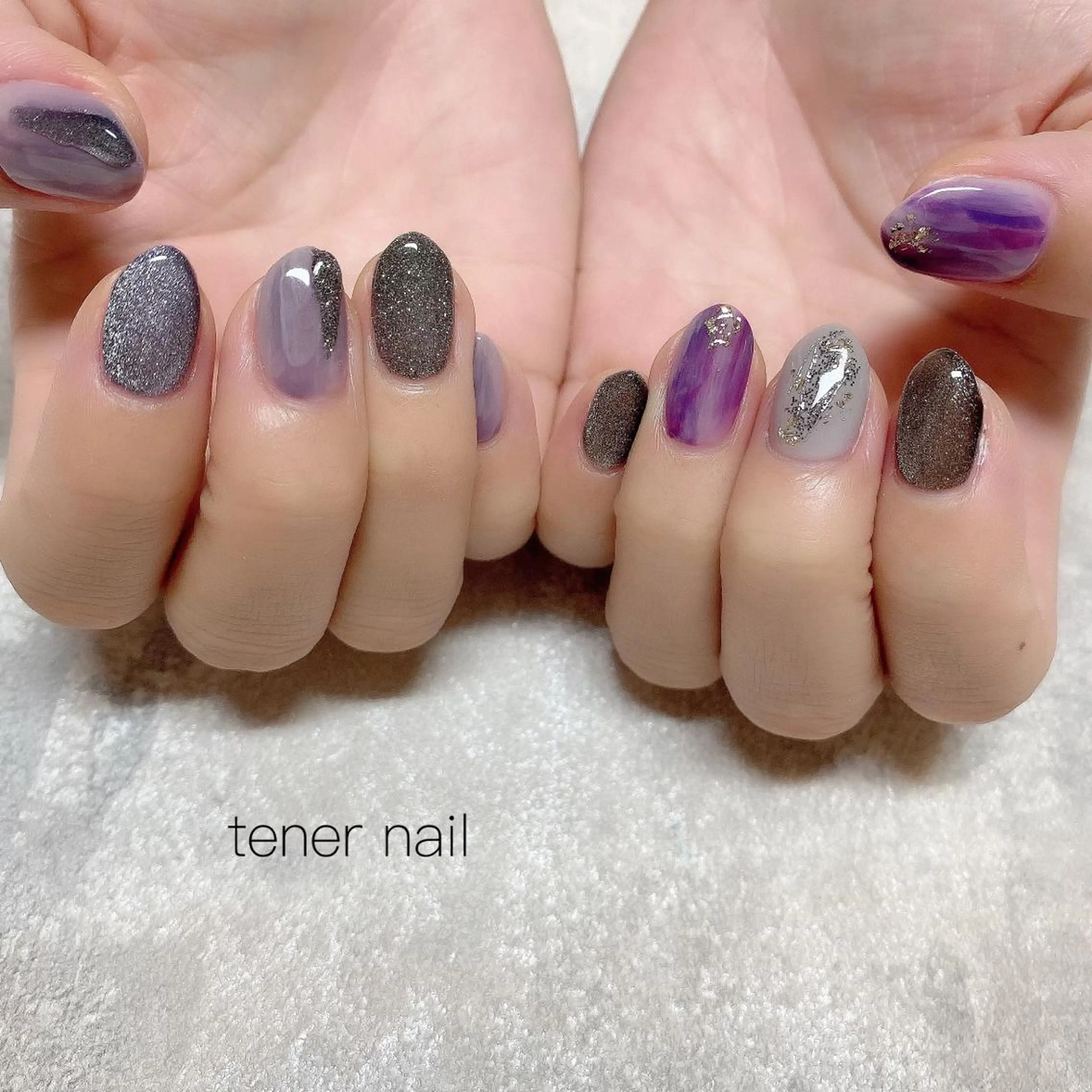ネイル フラッシュネイル ラメ(グリッター) マグネットネイル テネルネイル tener nailのネイルデザイン