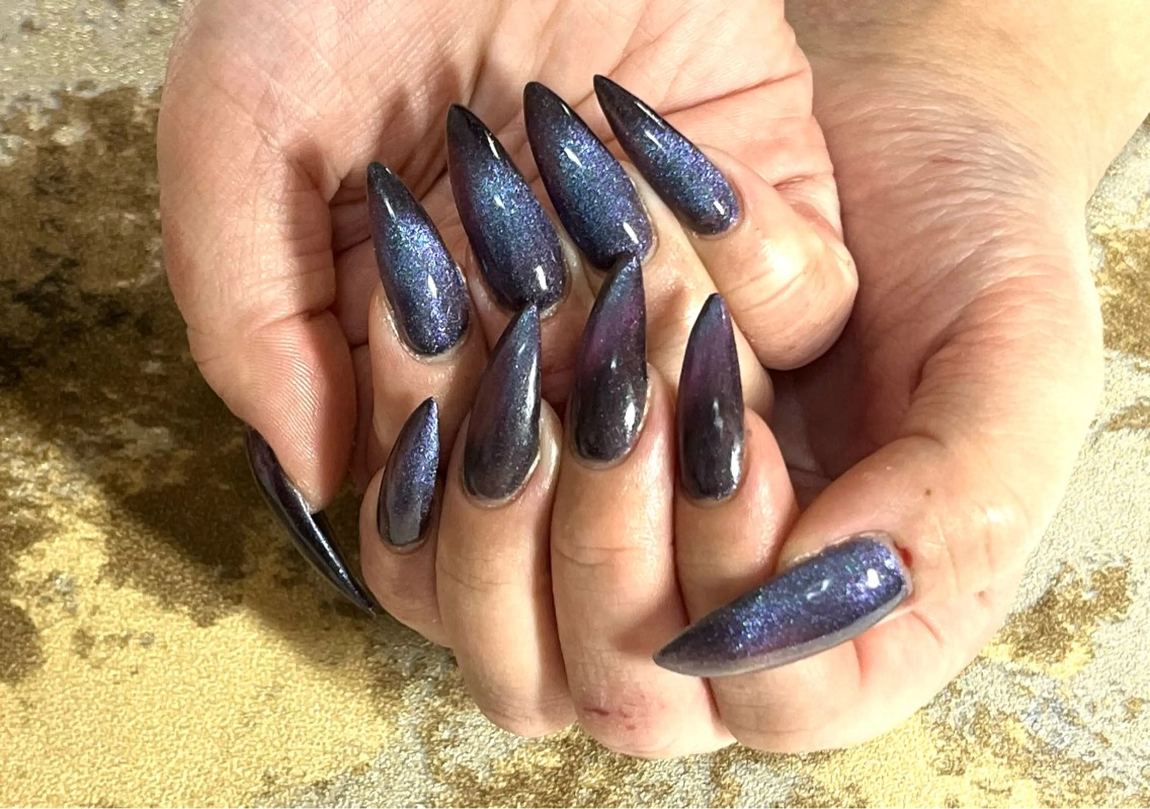 ネイル ロングネイル マグネットネイル plaisir所属・plaisir プレジールネイルのネイルデザイン