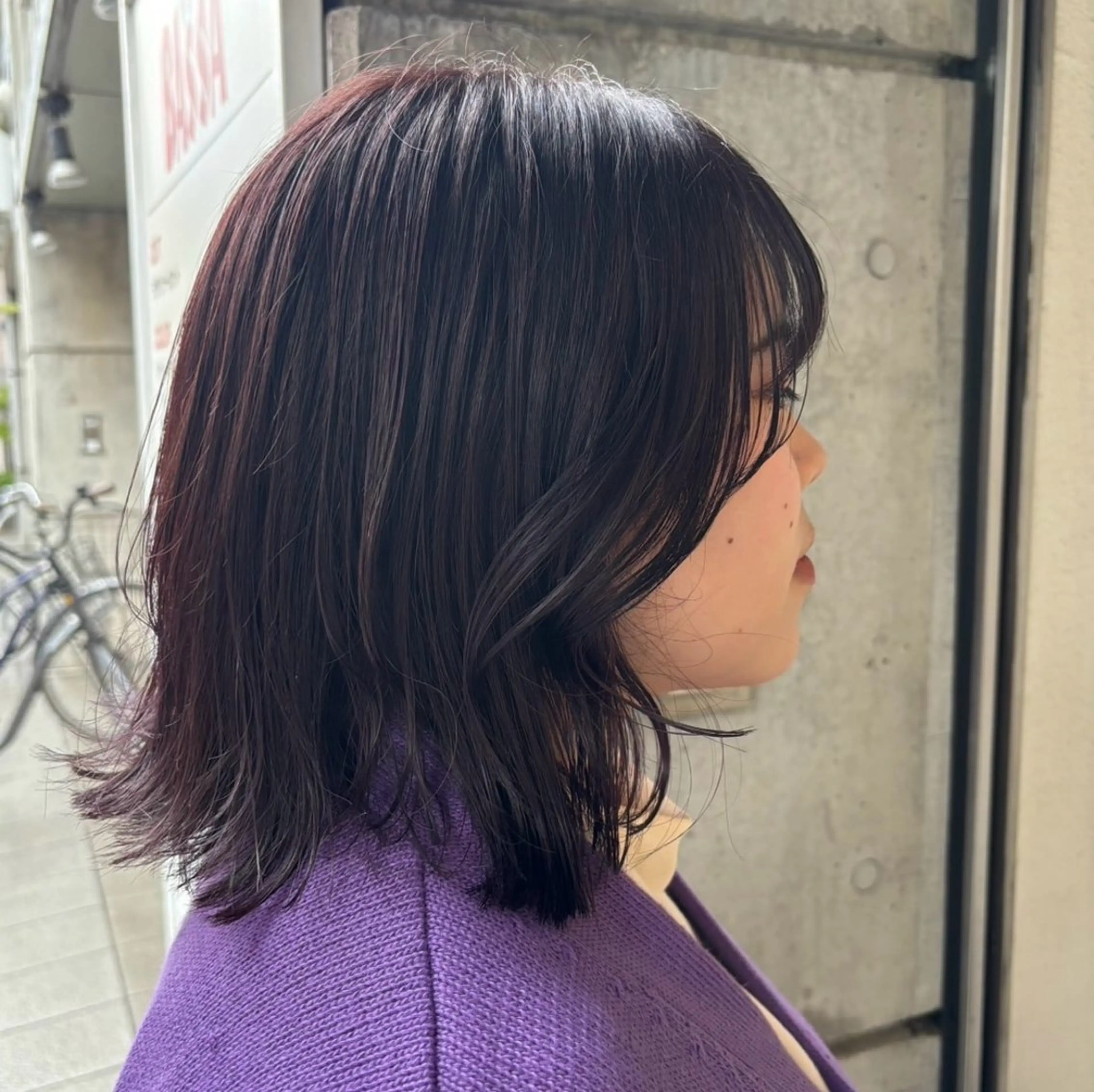 セミロング カラー 💎久米川 東村山 BASSAサトウ💎のヘアスタイル