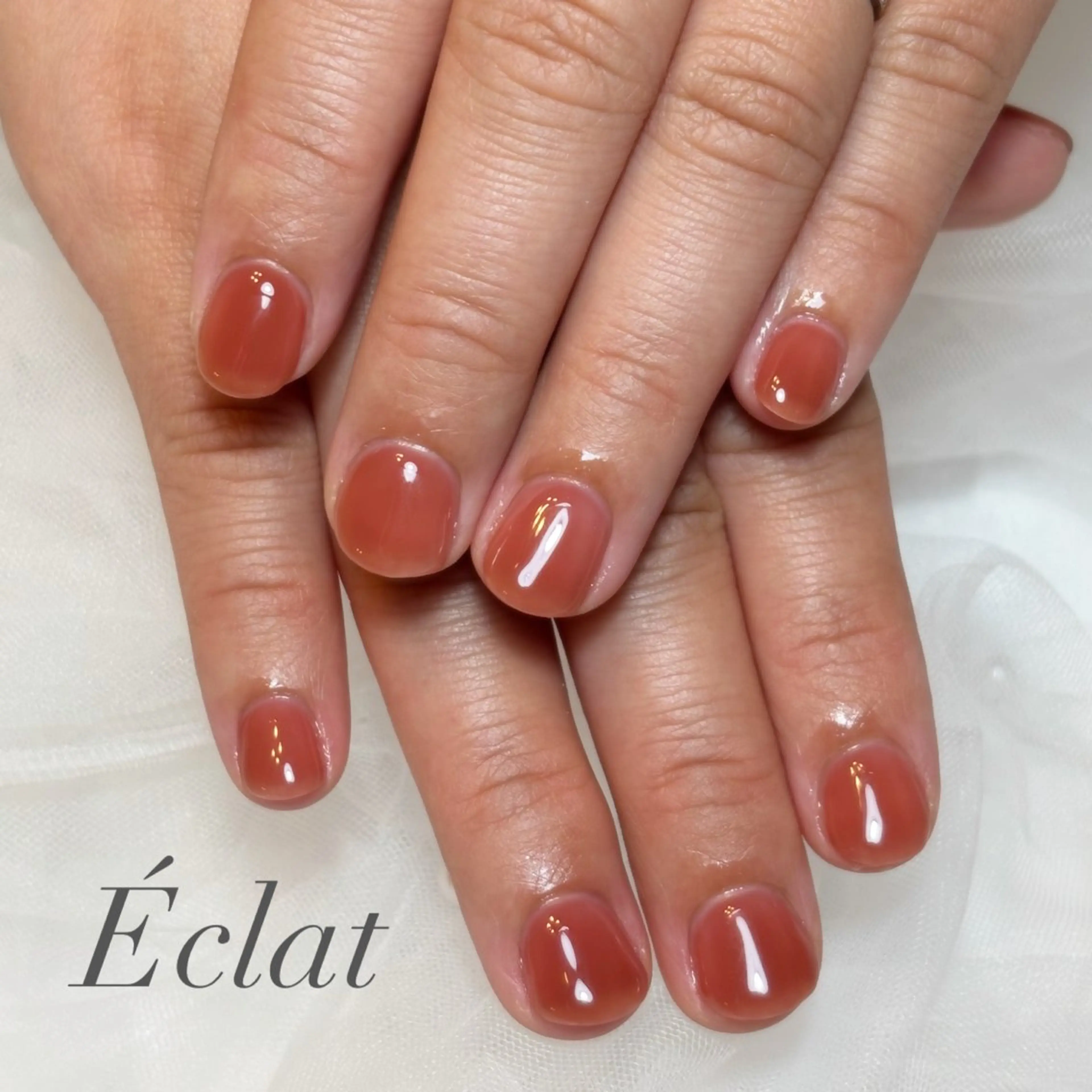ネイル ワンカラーネイル ハンドネイル nail salon Éclatのネイルデザイン