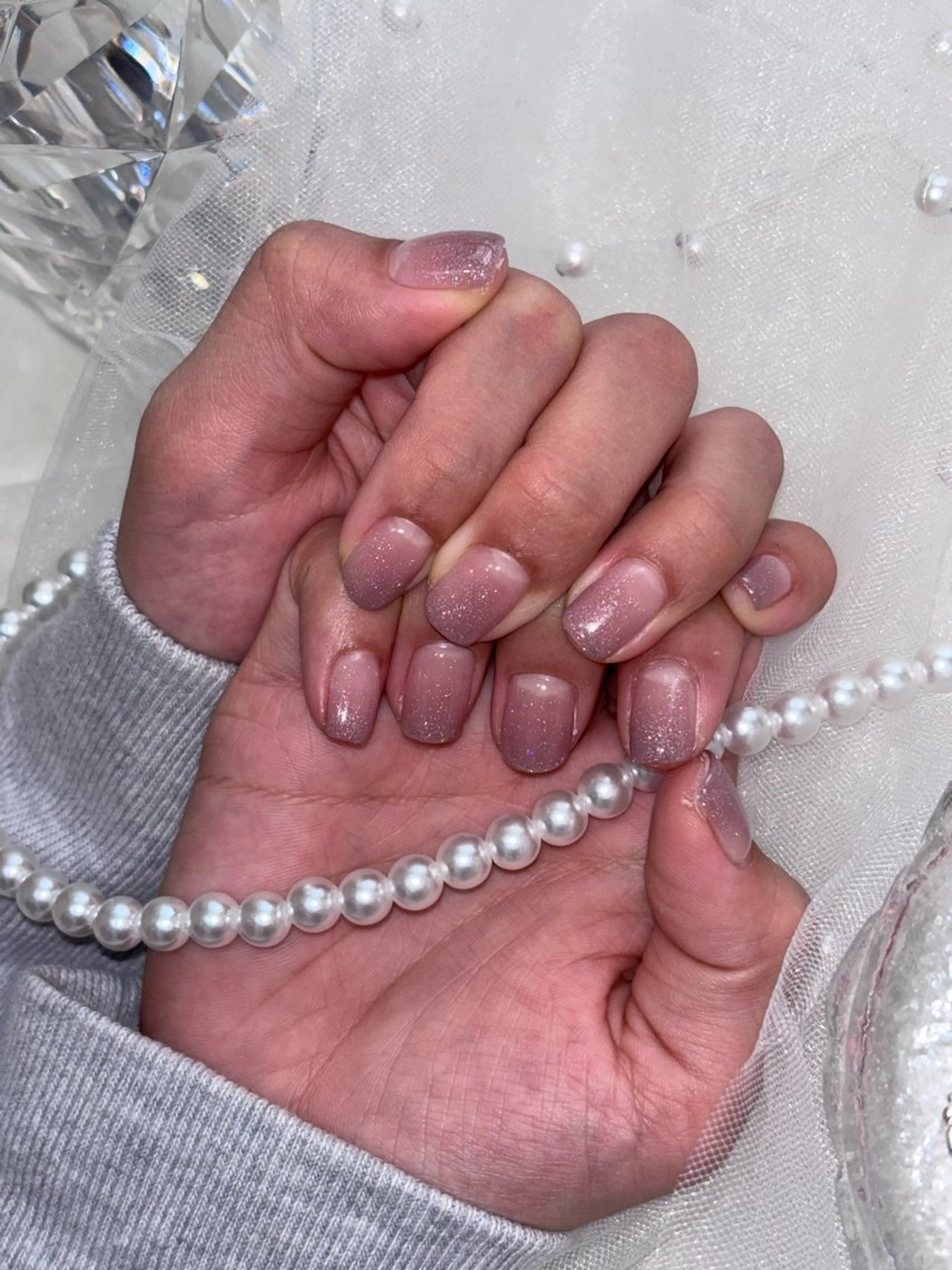 ネイル グラデーション キラキラネイル ラメ(グリッター) ハンドネイル ネイルサロン Fleurのネイルデザイン