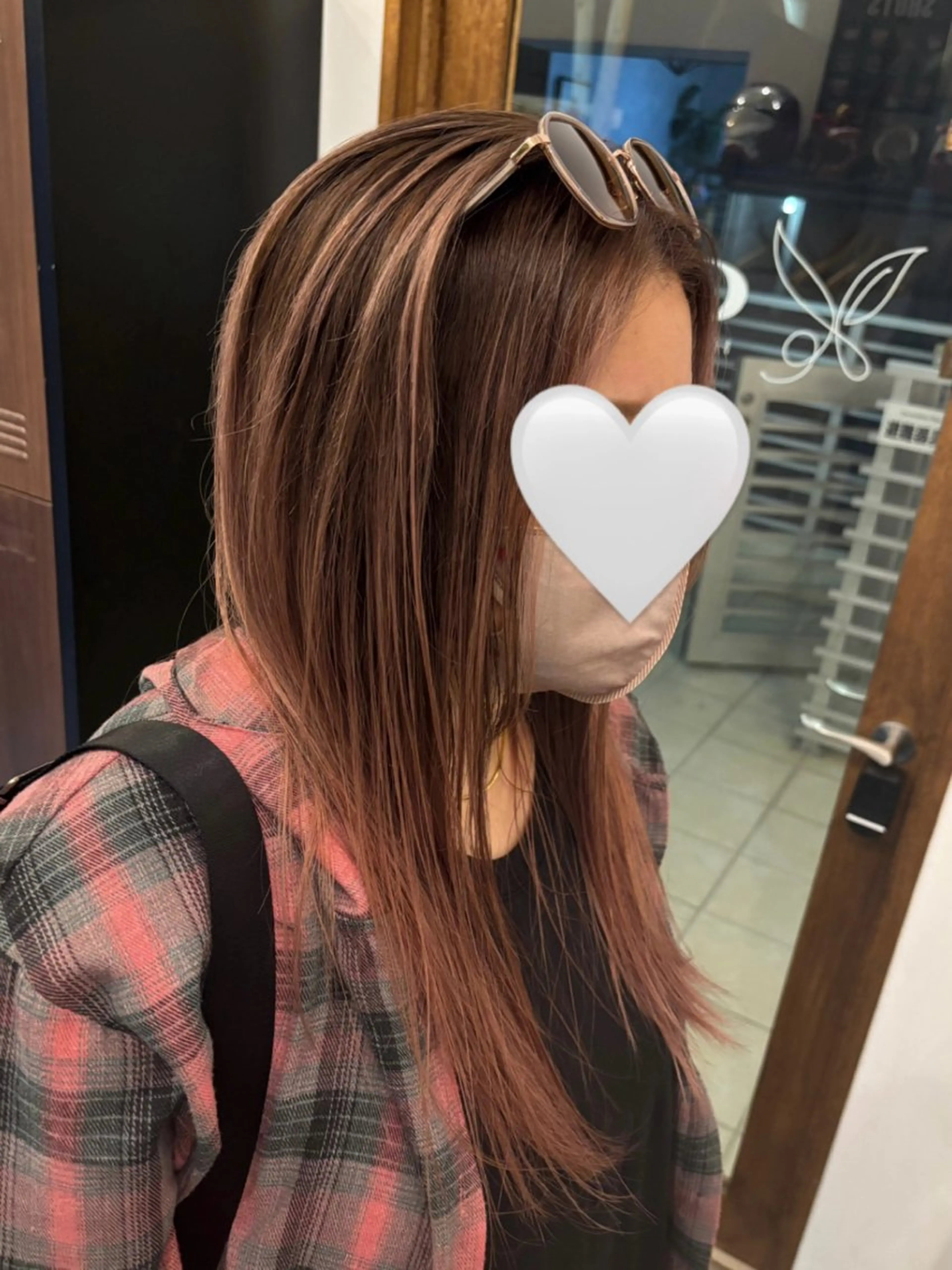 セミロング ハイライト 髪質改善 韓国風ヘア レイヤーカット 縮毛矯正 ヘアカラー 【C'LD】 Mimoのヘアスタイル