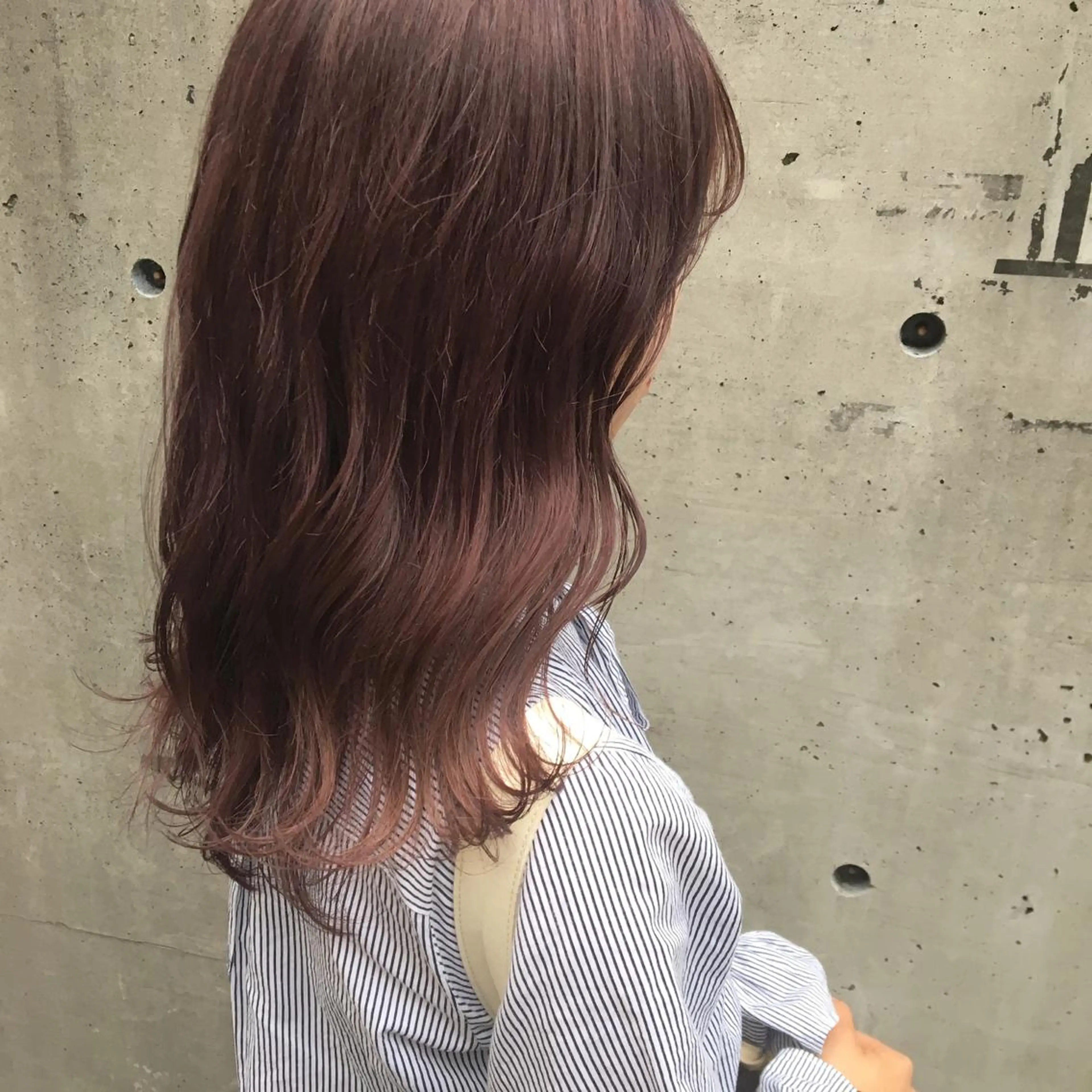 ロング カラー ブラウンカラー ピンクカラー ピンクブラウン ヘアカラー マンツーマン美容師 立川　♡MIHO♡のヘアスタイル