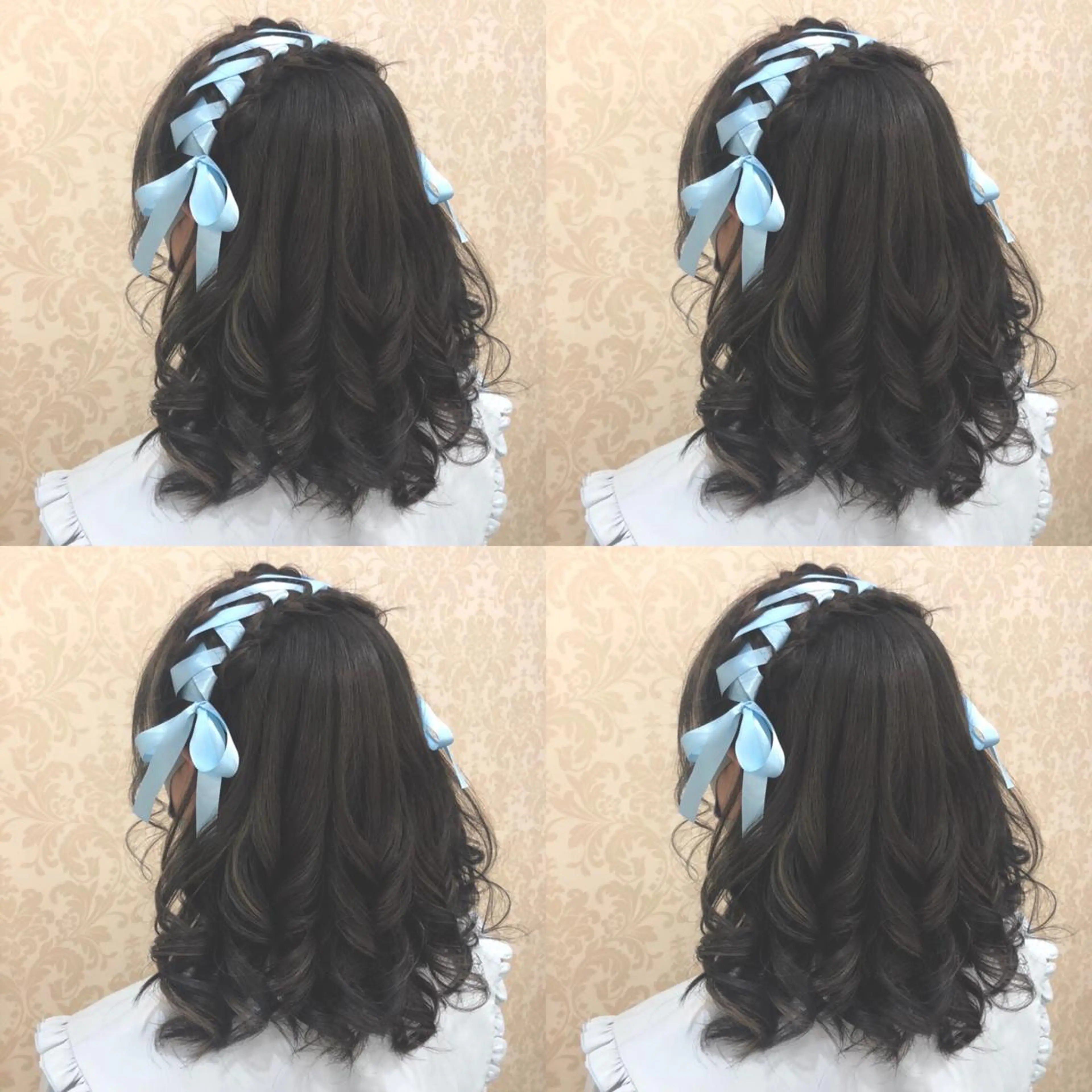 ミディアム ヘアアレンジ ハーフアップ ヘアセット 🌷MAYU 🌷のヘアスタイル