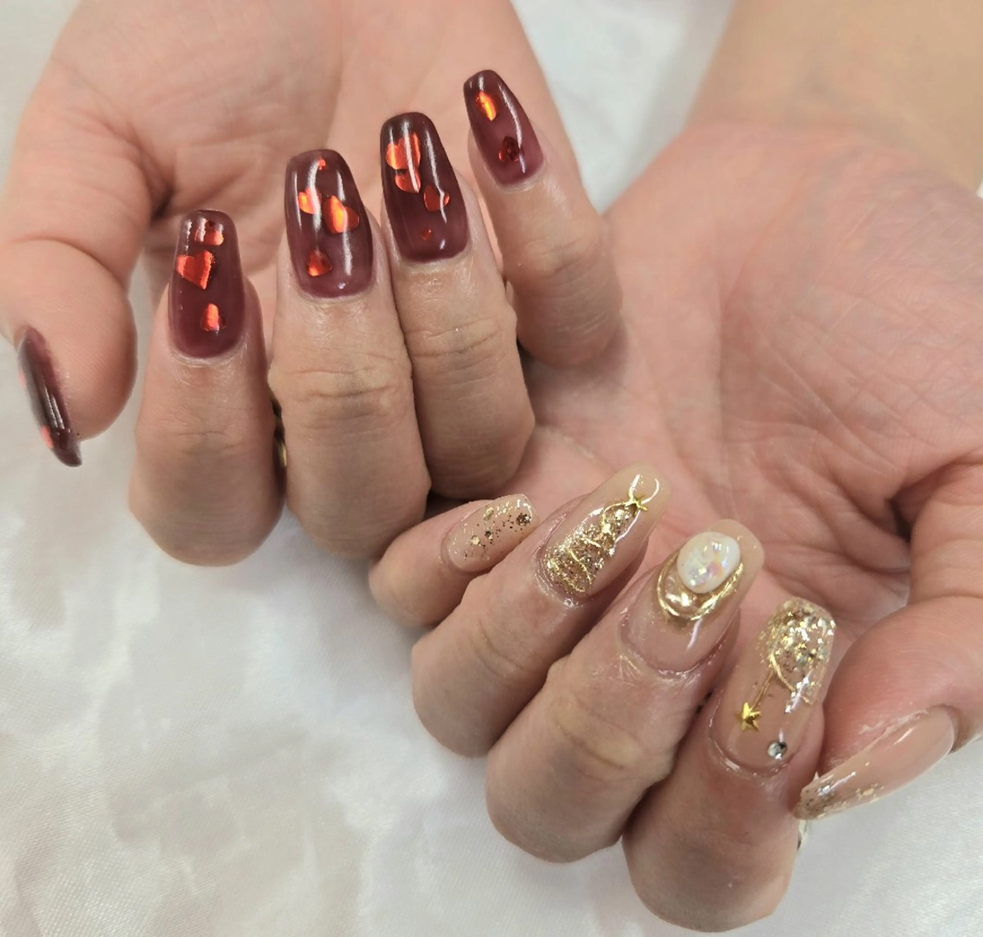 ネイル アートネイル オーロラネイル チークネイル ジェルネイル グラデーション ハンドネイル 河野ちえ (雑誌掲載サロン)のネイルデザイン