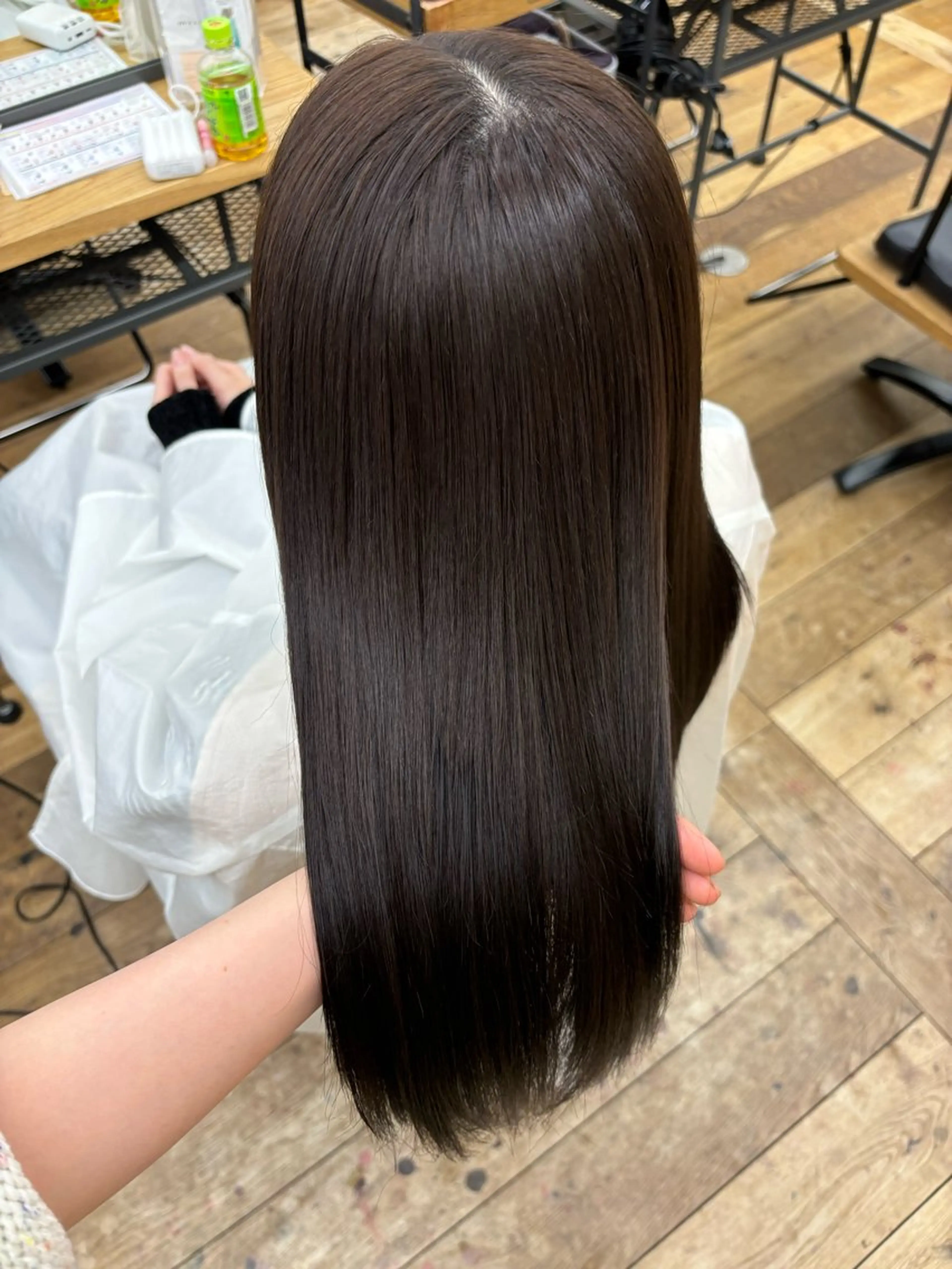 ロング 縮毛矯正 よこやま なぎさのヘアスタイル