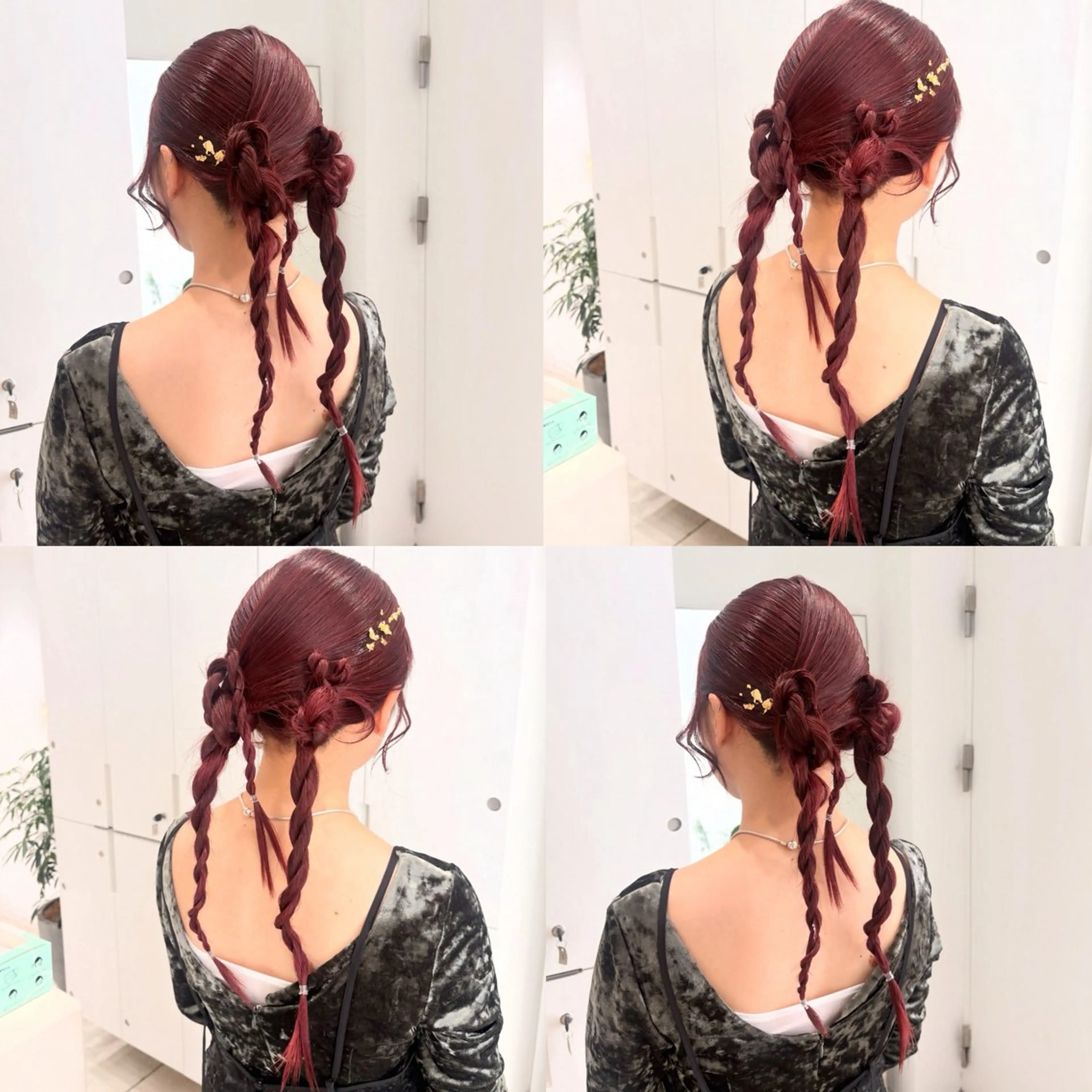セミロング ヘアアレンジ 結婚式・ブライダル ヘアセット カジュアルを女っぽく 𝗮𝘆𝗮𝗰𝗼のヘアスタイル