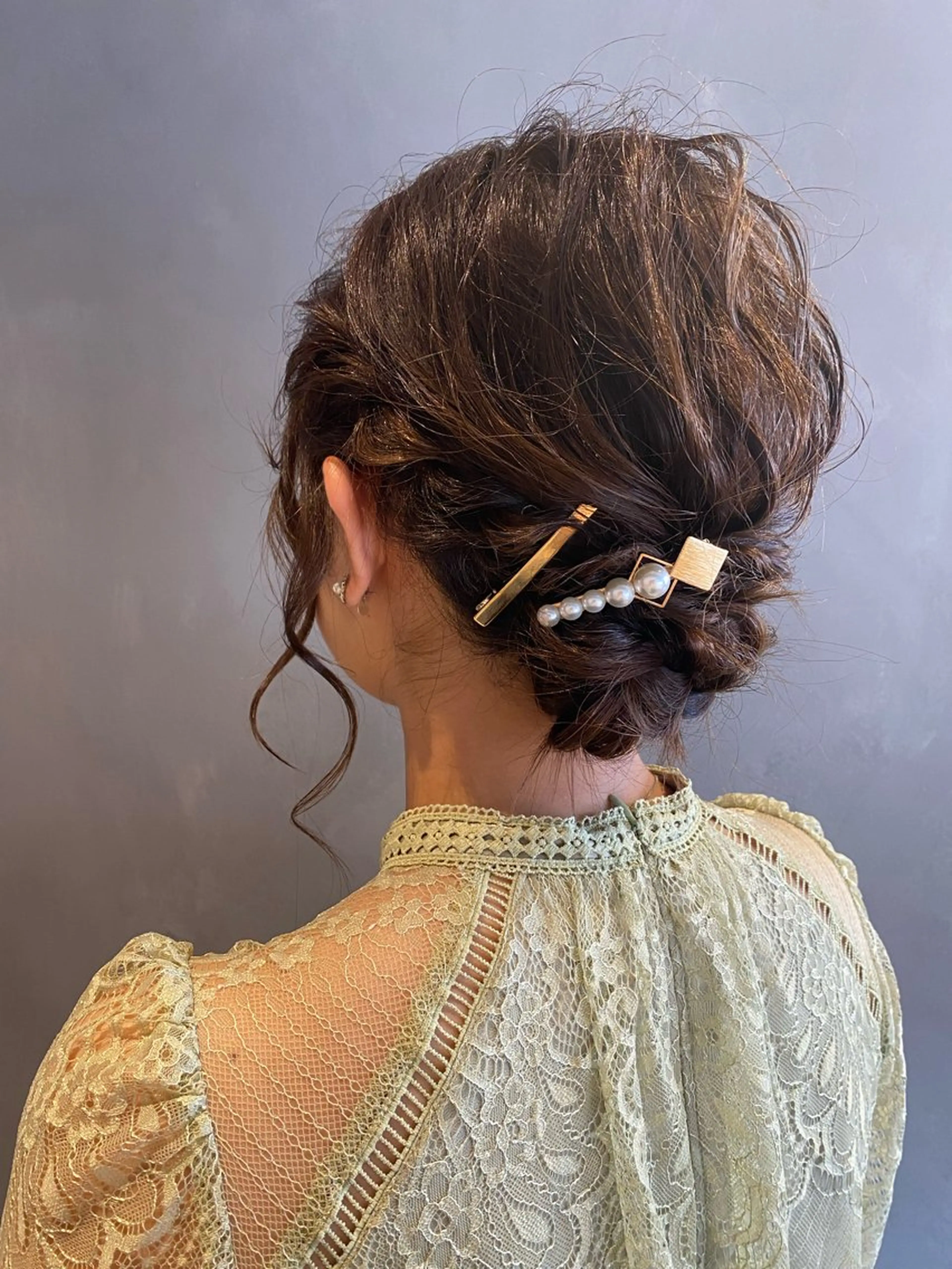 ミディアム ヘアセット 内田 遥香のヘアスタイル