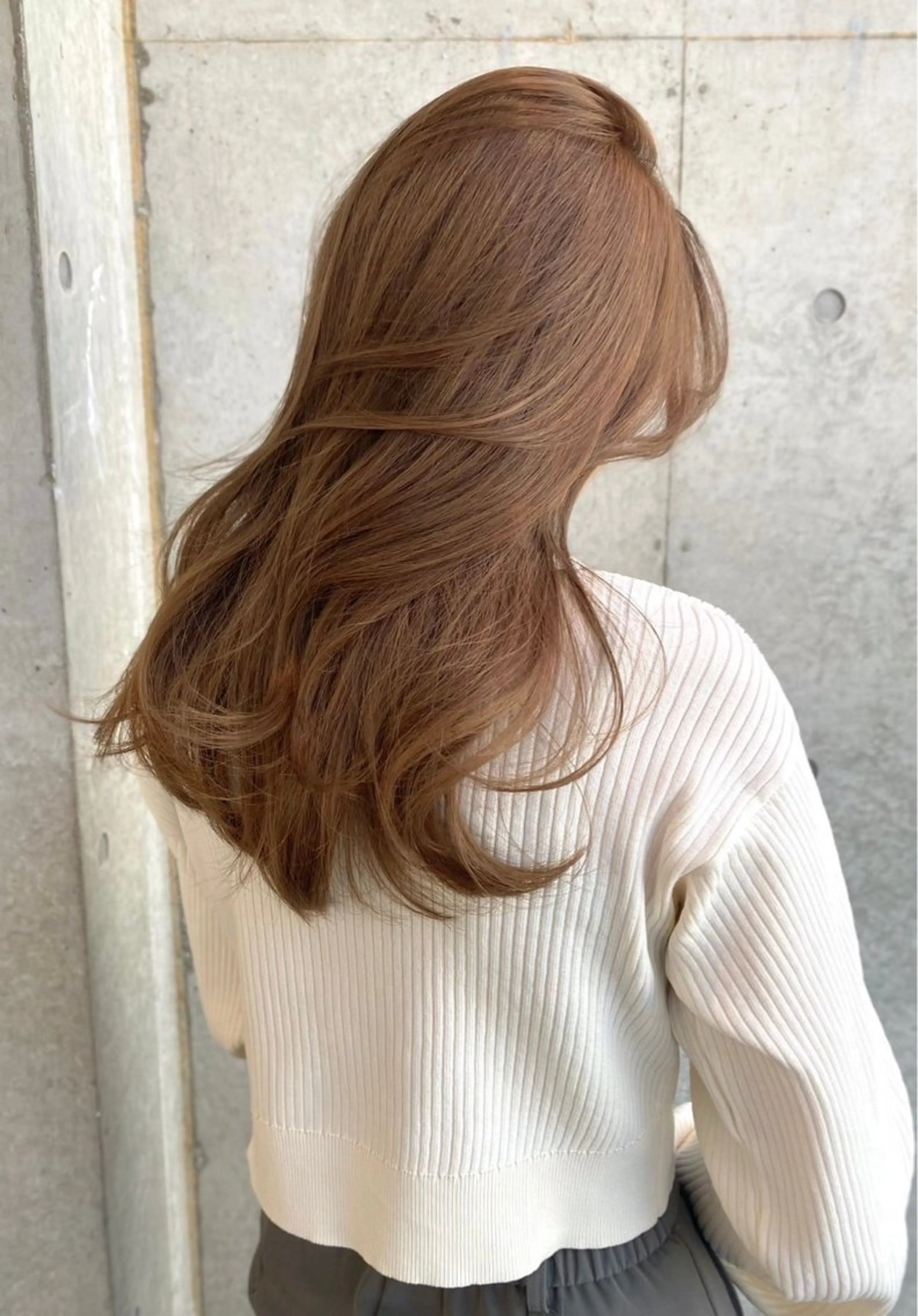 ミディアム カラー ヘアカラー トリートメント レイヤー/柔色 カラー/SAkiのヘアスタイル