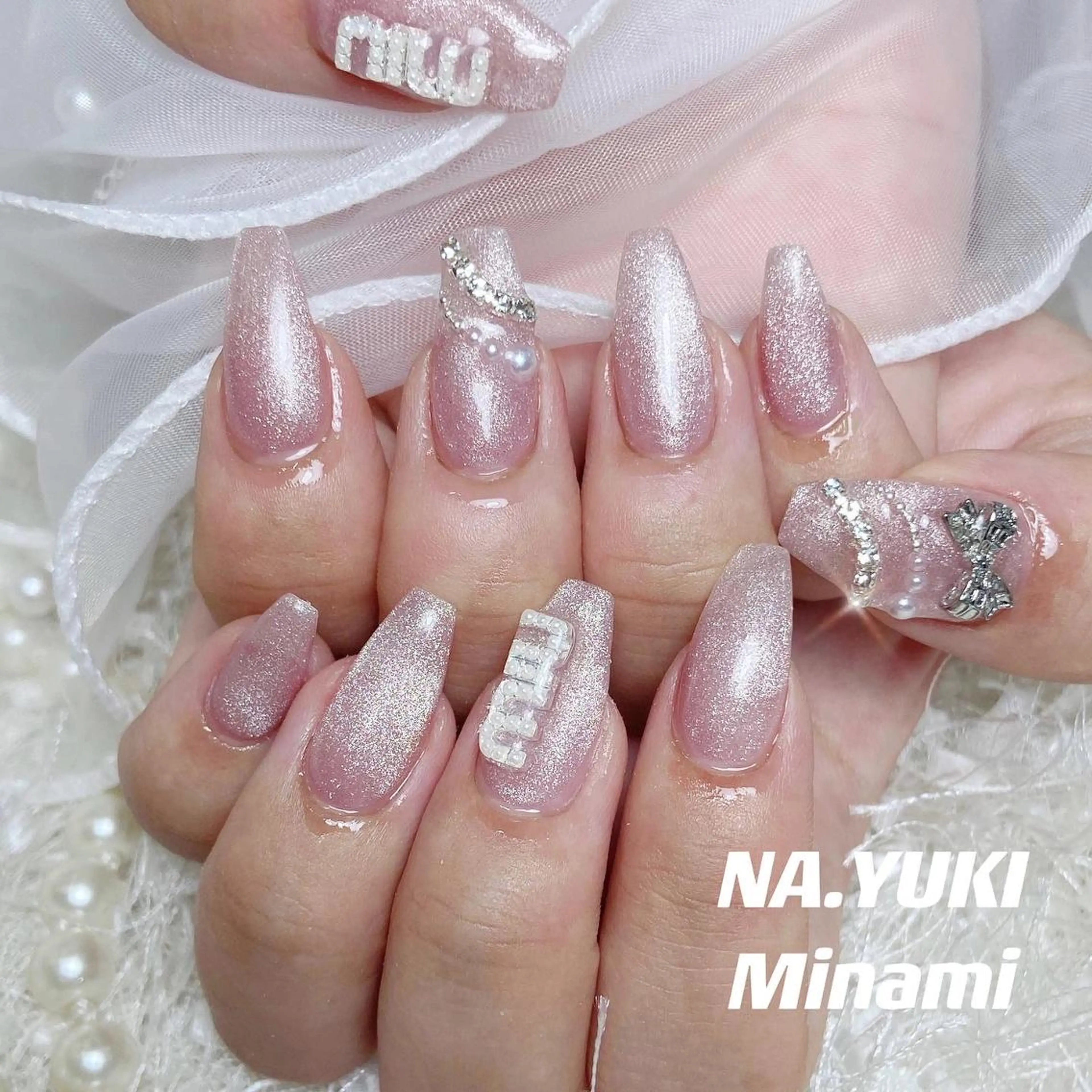 ネイル ミディアム カラー パーマ ヘアアレンジ メンズ キッズ マツエク・マツパ アイブロウ ハンドネイル ハンドケア YUKI 💗 渋谷店のネイルデザイン