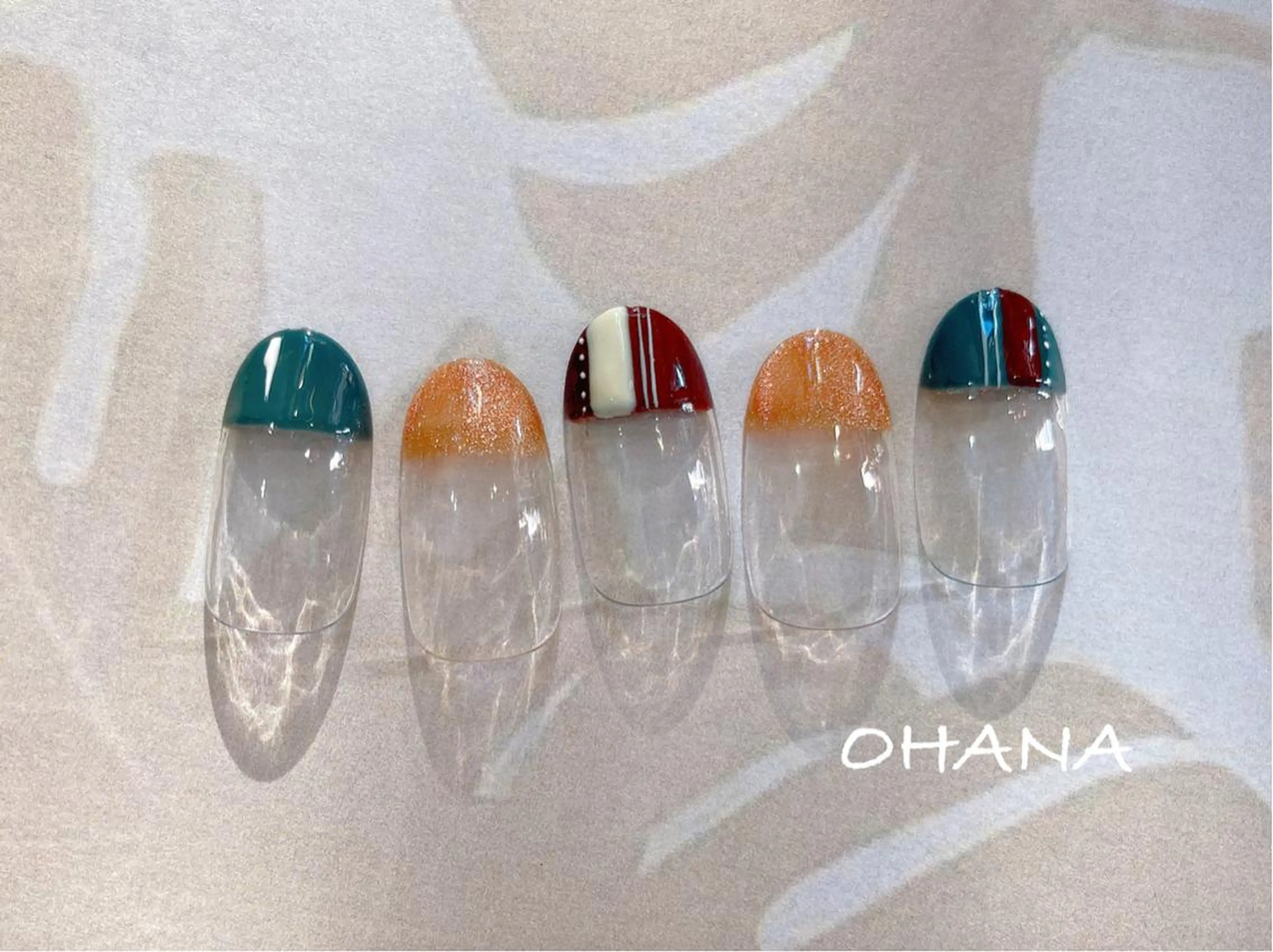 ネイル べっ甲ネイル フットネイル マグネットネイル ミラーネイル ニュアンスネイル nailroom OHANA🌴のネイルデザイン