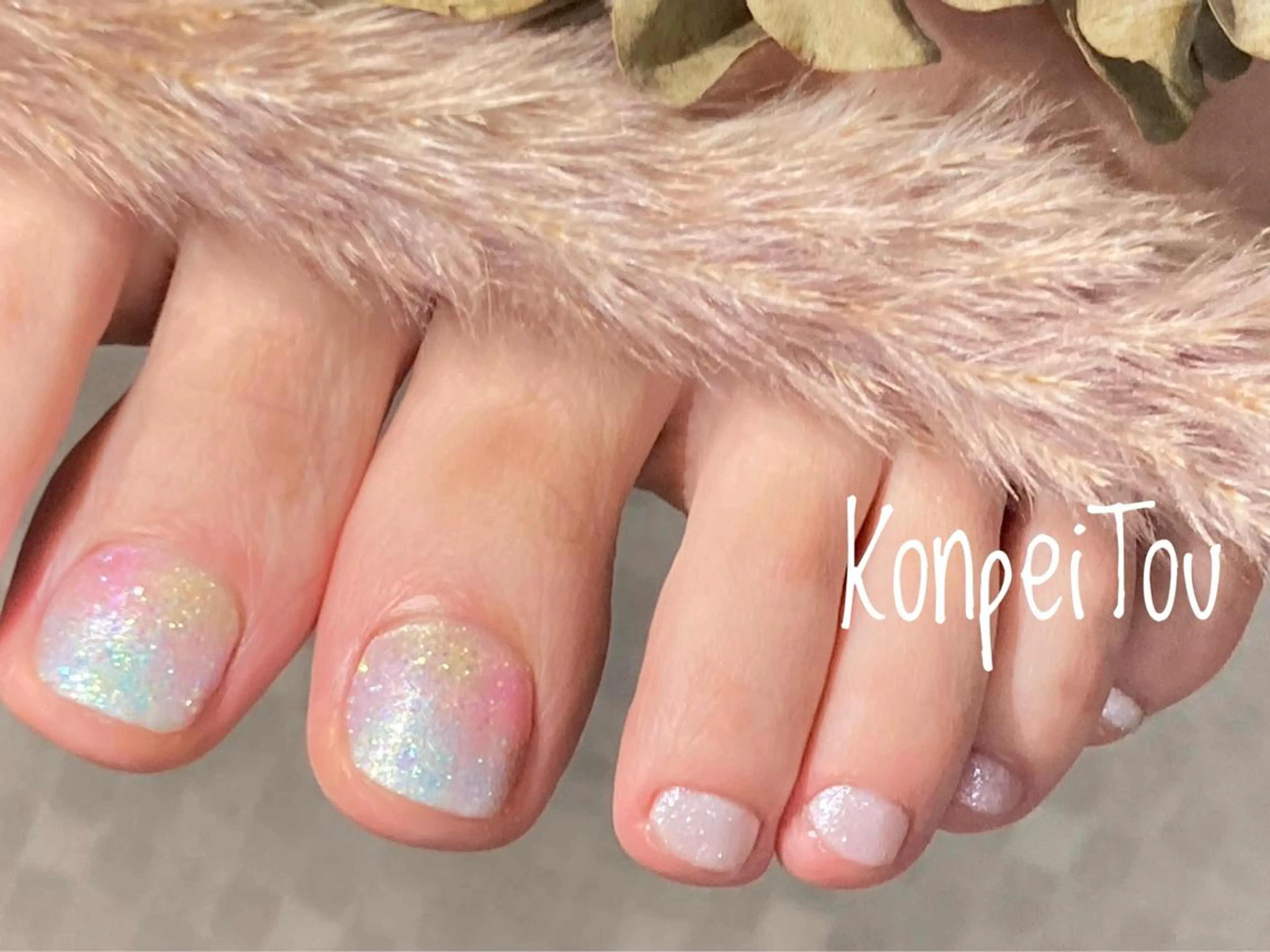 ネイル フットネイル フットネイル おうちのネイルサロン　konpeiTou〜こんぺいとう〜所属・おうちのネイルサロン KonpeiTouのネイルデザイン