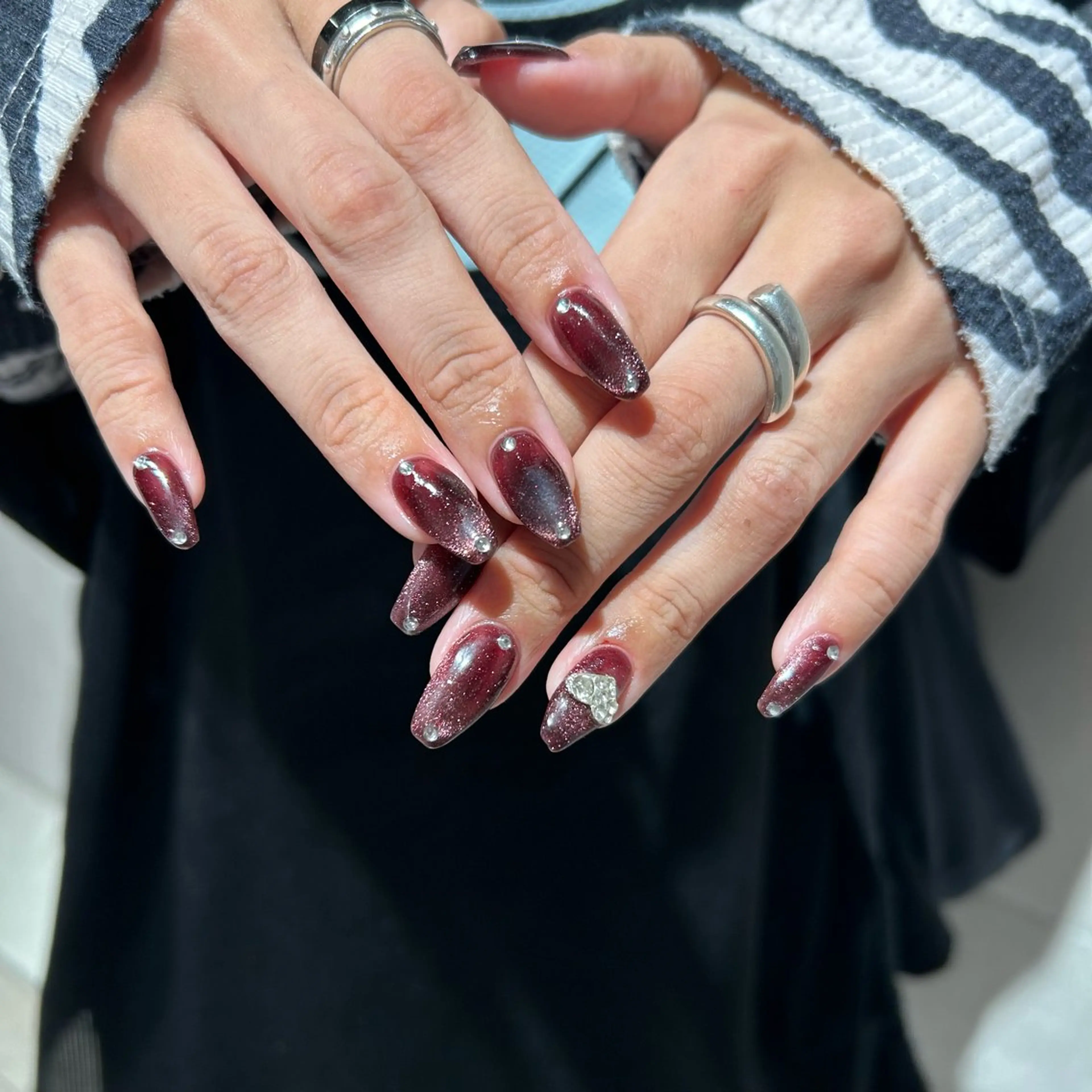 ネイル フラッシュネイル フラッシュマグ マグネットネイル ハンドネイル junna 金山.東別院.上前津のネイルデザイン