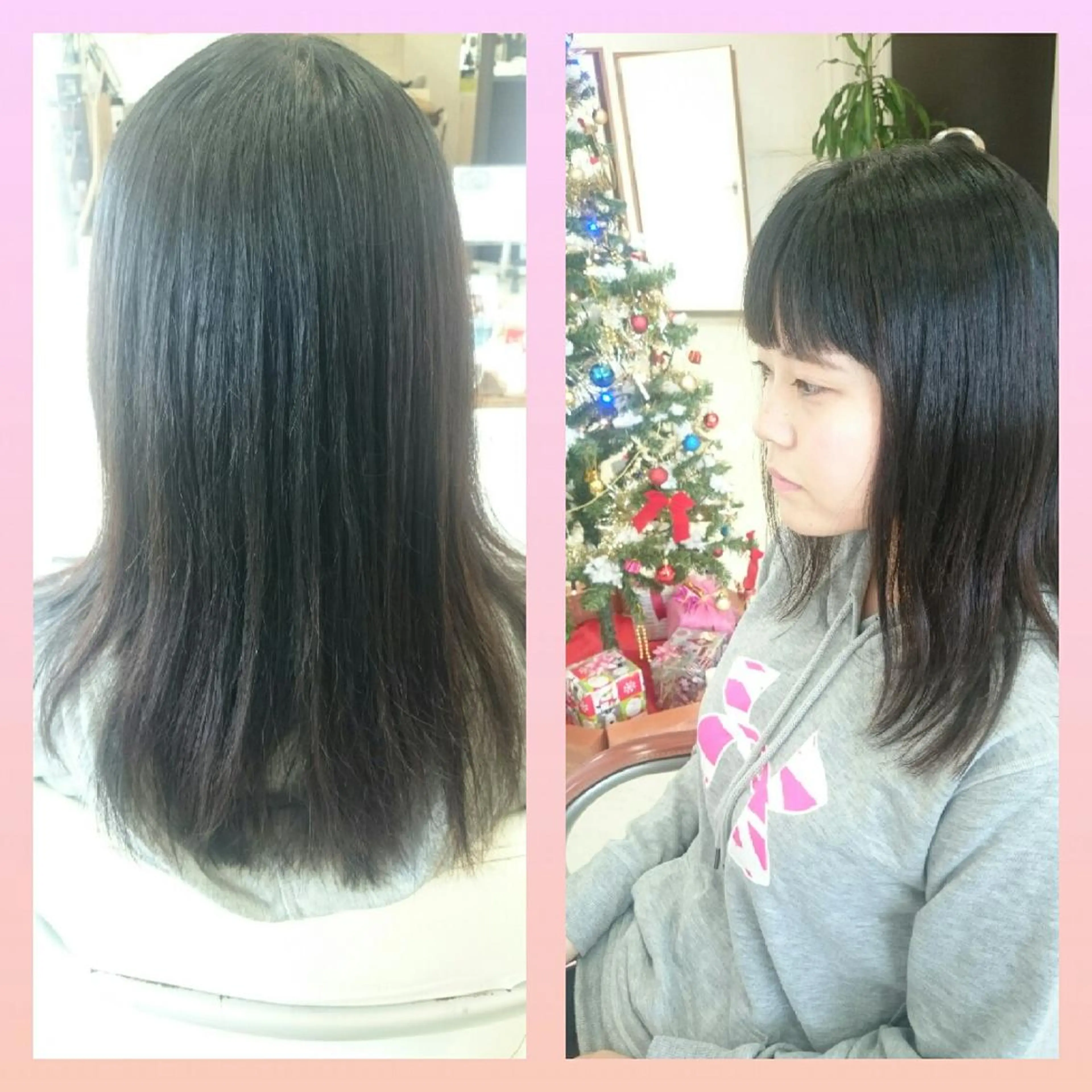 セミロング キンジョウ エナミのヘアスタイル