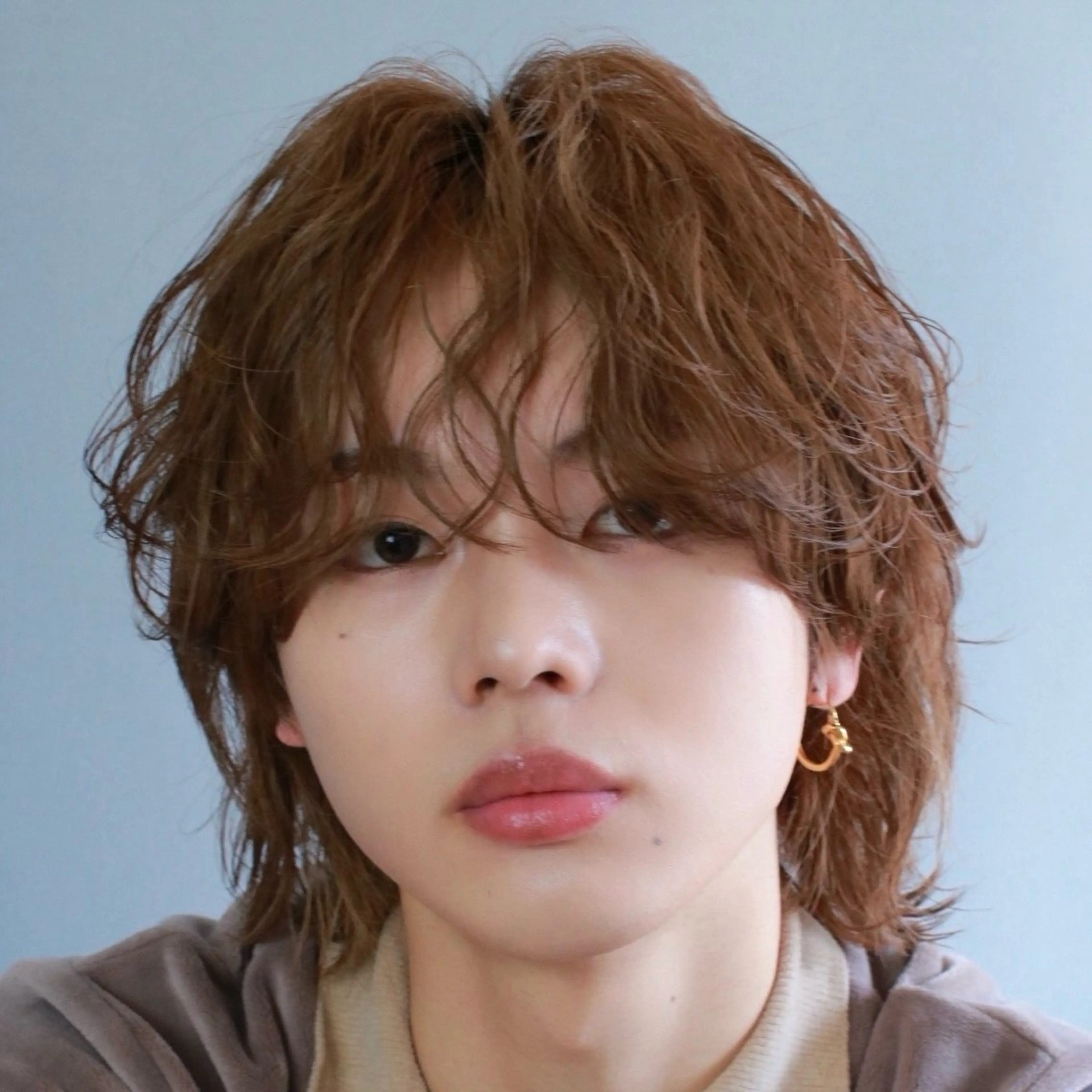 ミディアム パーマ メンズ パーマ 韓国ヘアADOR HARUKIのヘアスタイル