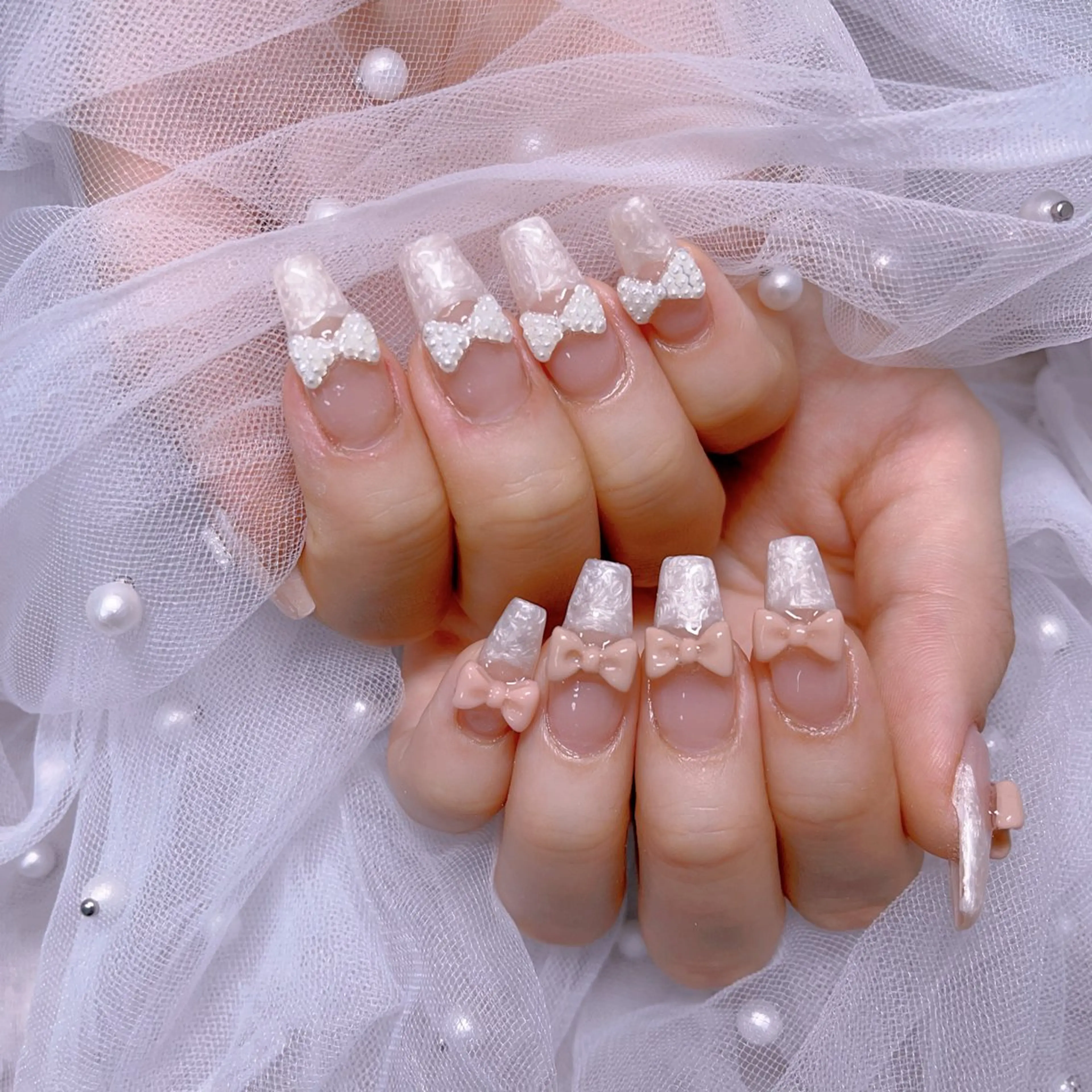 メンズ ネイル アートネイル フレンチネイル ジェルネイル キラキラネイル パラジェル Bloom スカルプ専門店のネイルデザイン