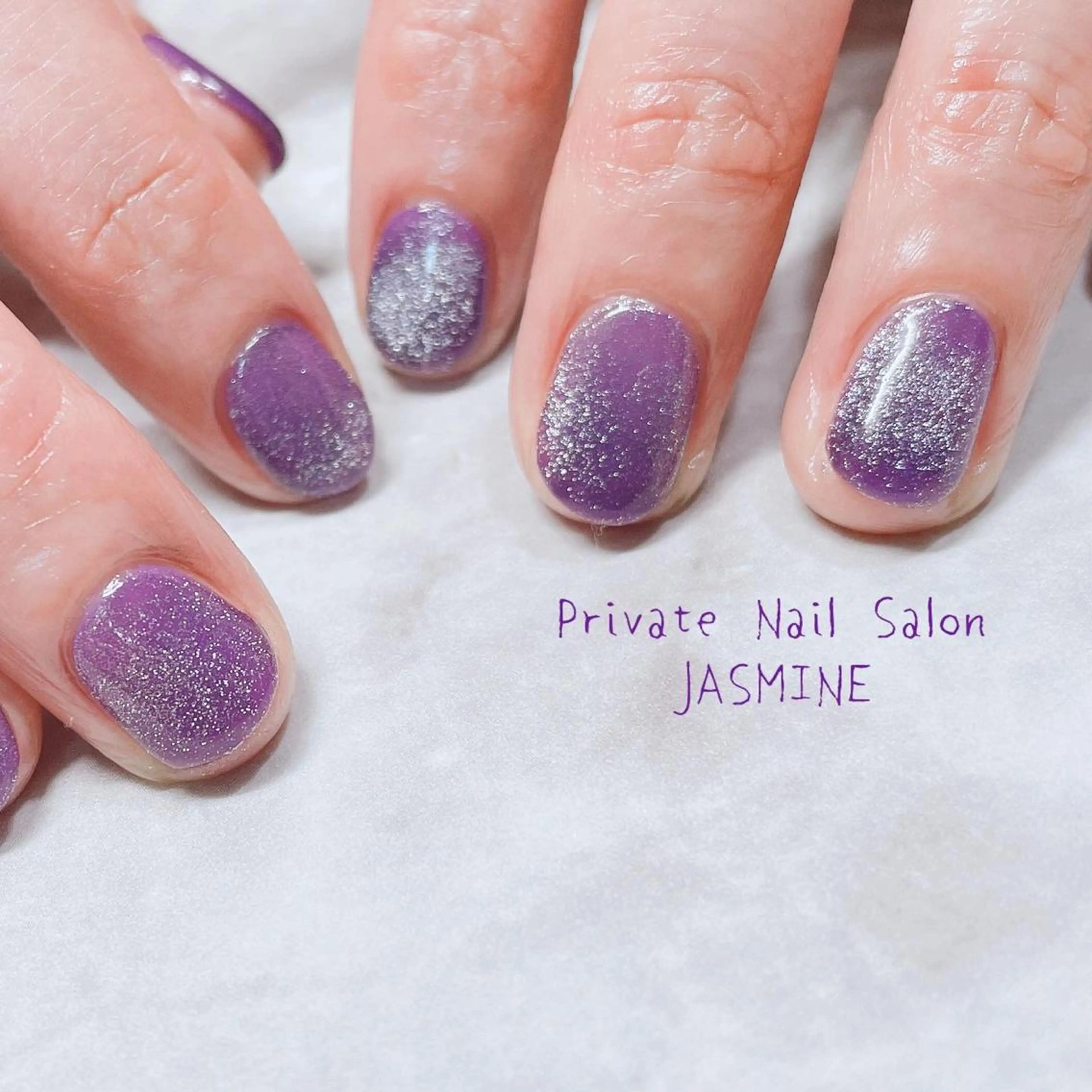 ネイル マグネットネイル パープル Nail salon JASMINEのネイルデザイン