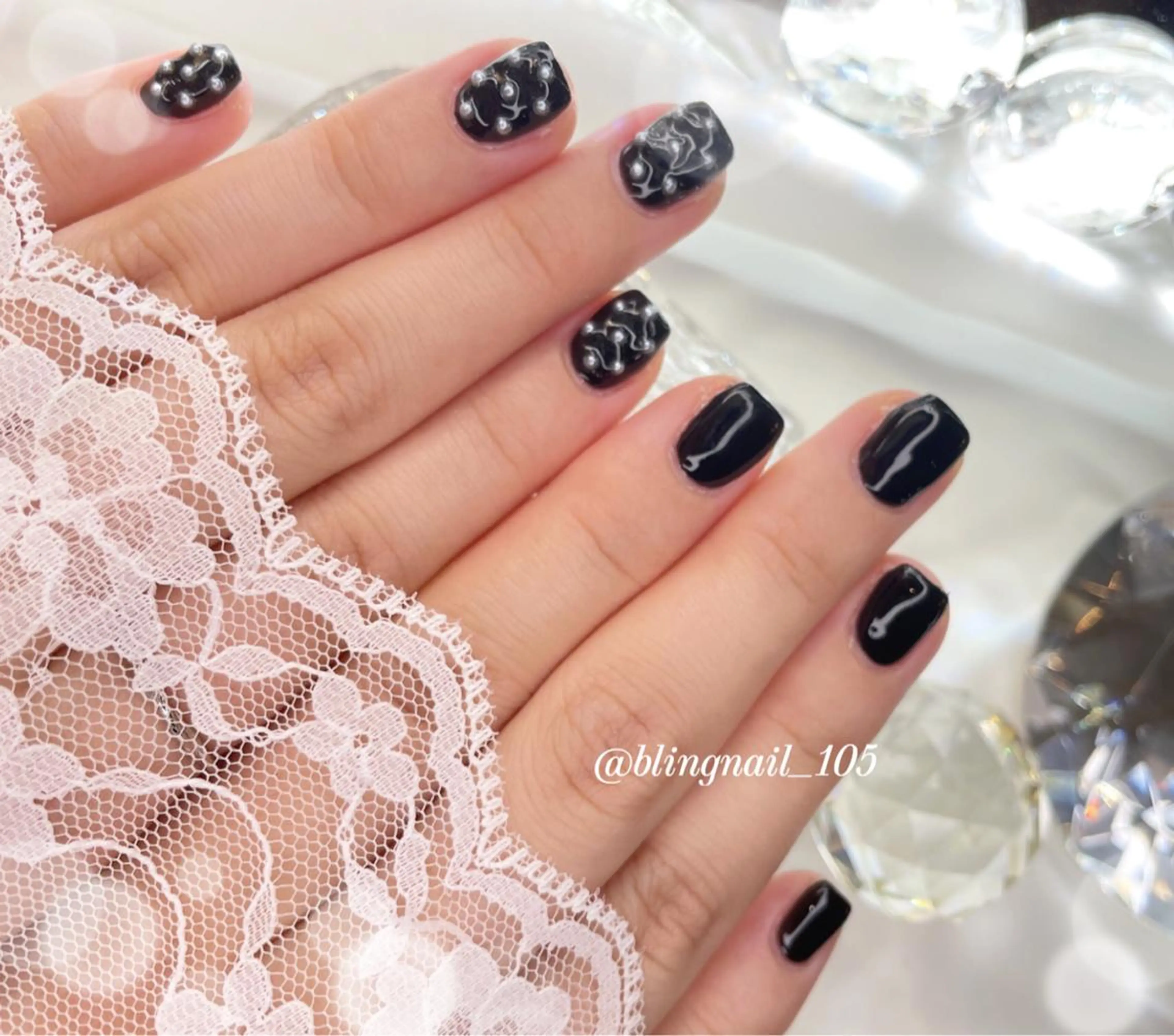 ネイル 23時まで❤︎韓国、 ワンホンネイルのネイルデザイン