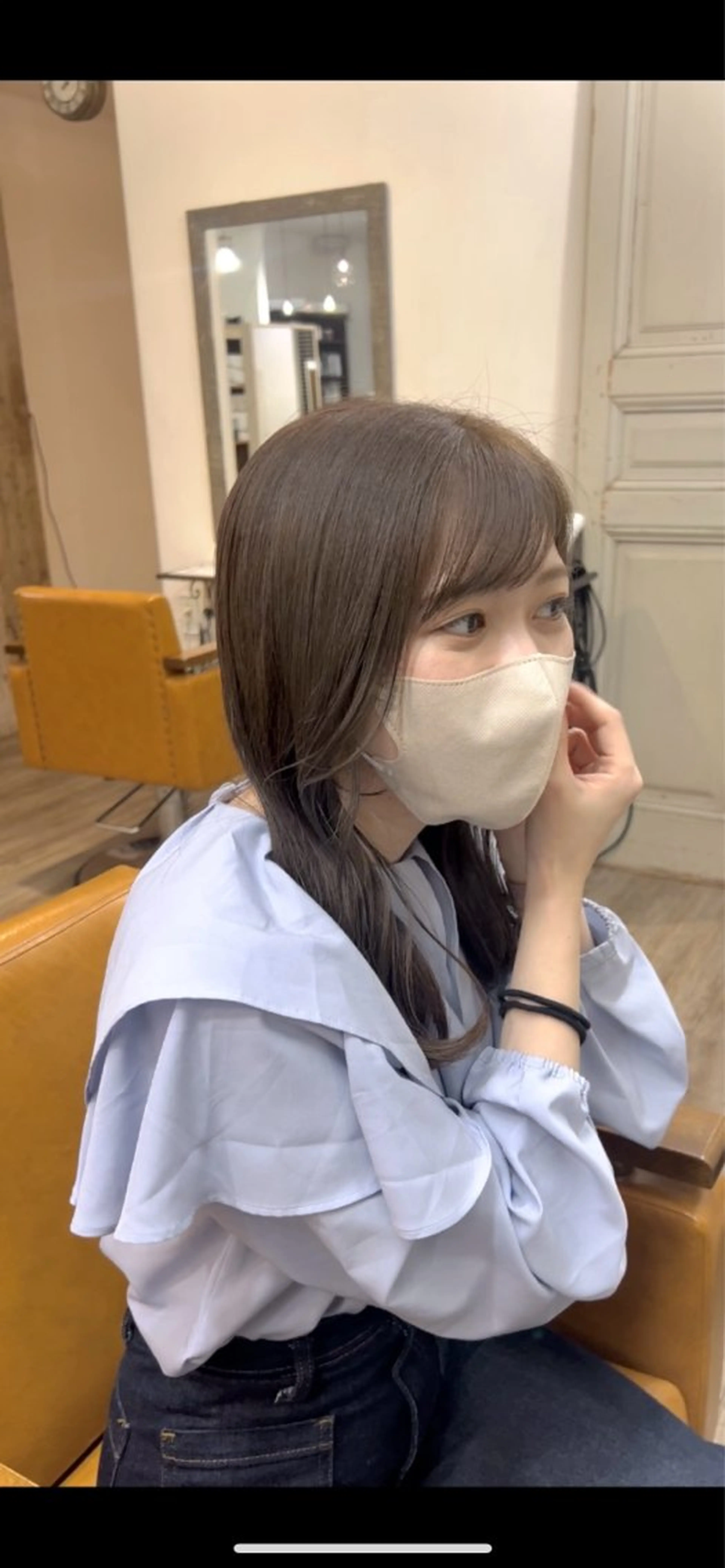 セミロング ヘアカラー ayaka/暖色/ レイヤーカット🩰のヘアスタイル