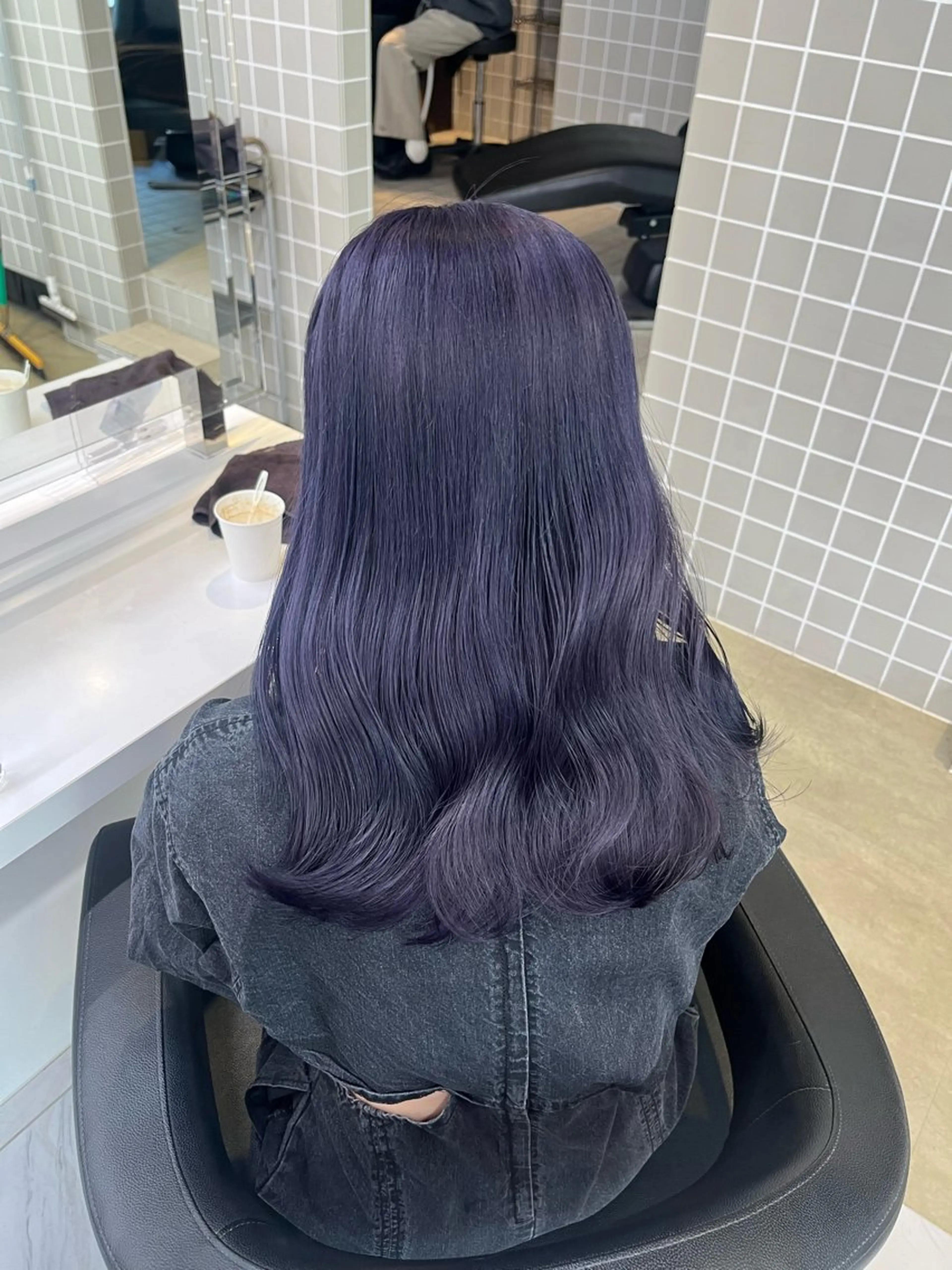 ロング ヘアカラー トリートメント ヘッドスパ ヘアセット 寒色＆ブリーチ特化 寒色MiOのヘアスタイル