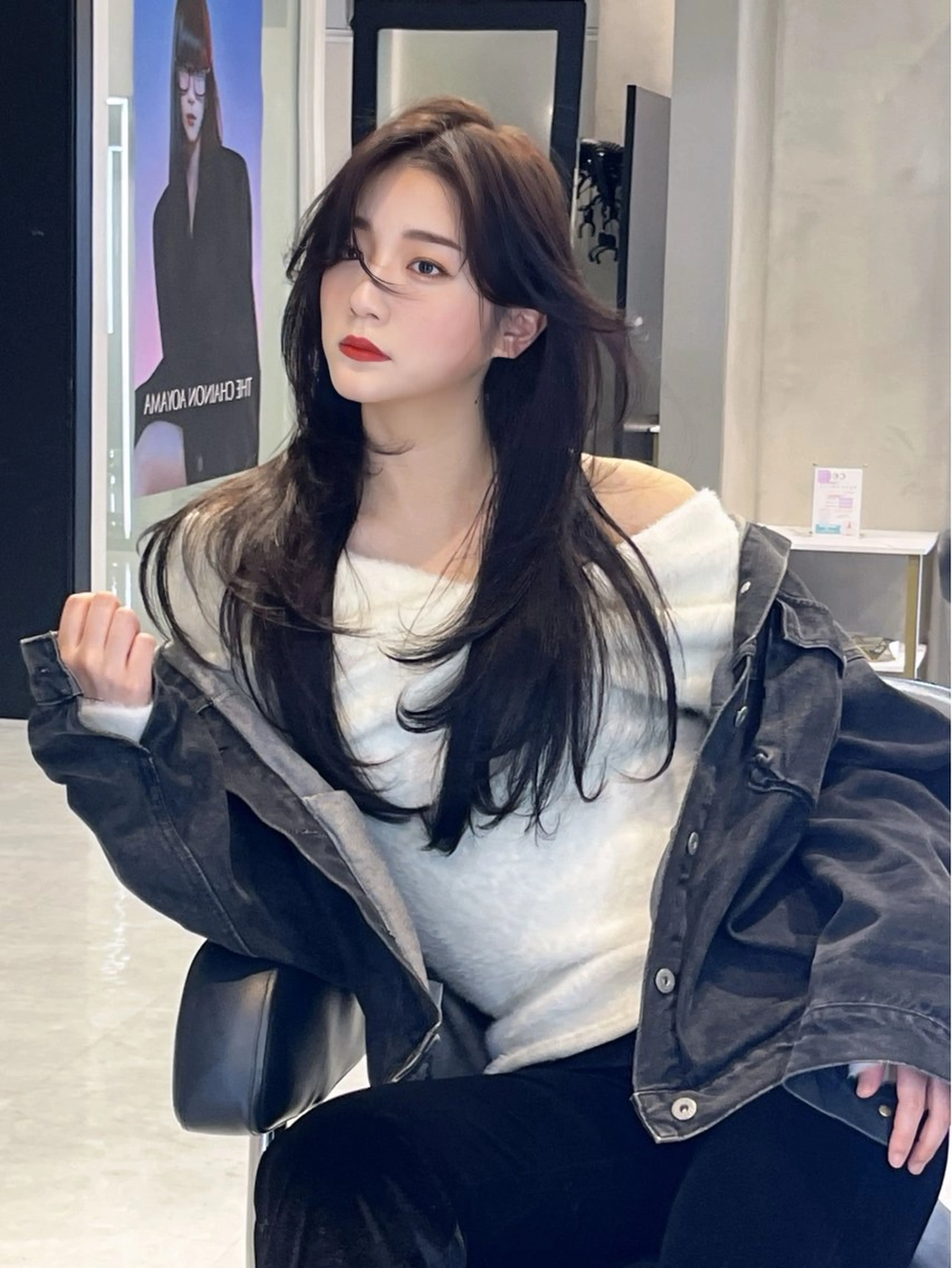 ロング 海野翔吾🇨🇳 ワンホンレイヤーのヘアスタイル