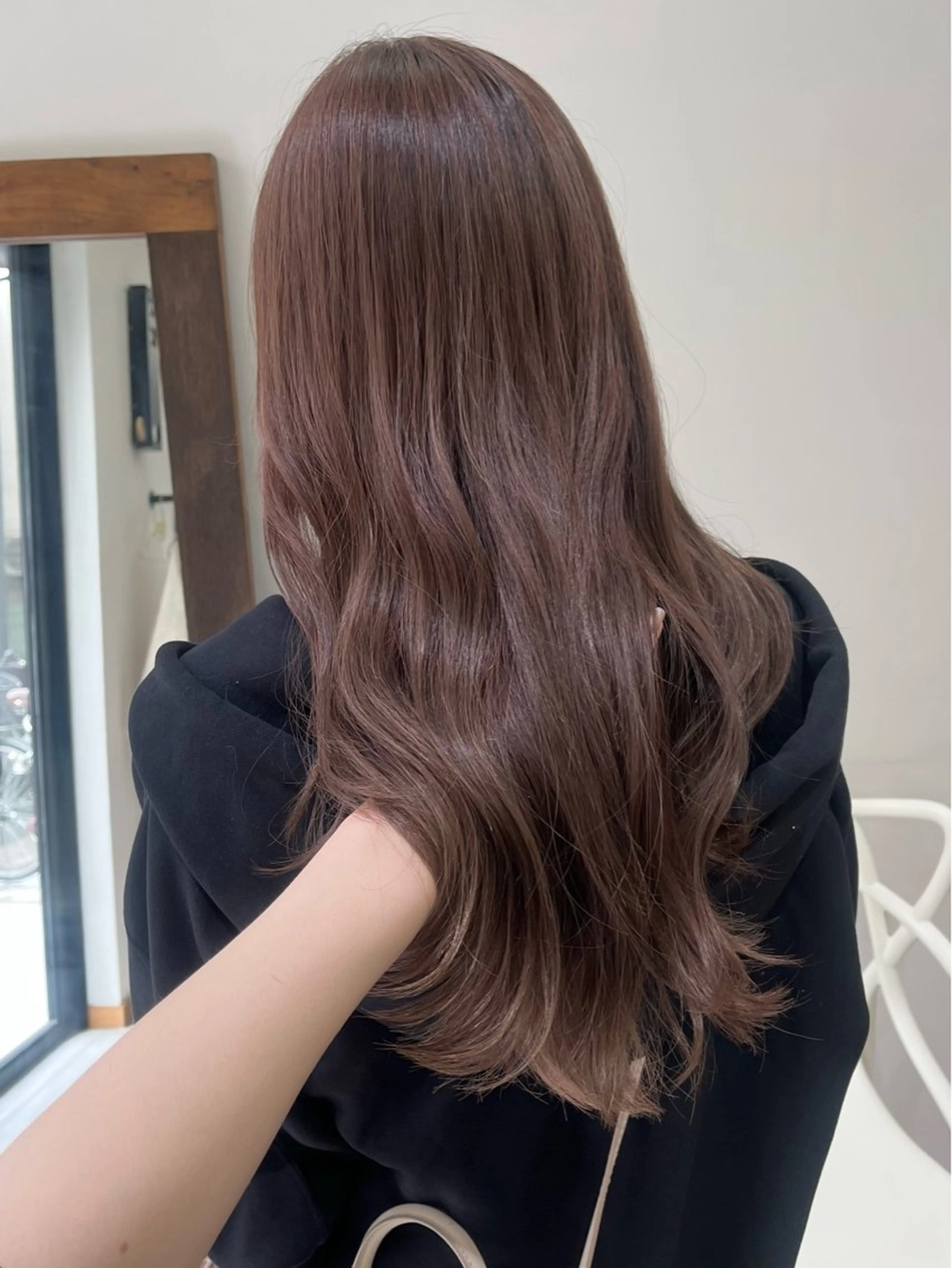 セミロング カラー ヘアアレンジ ブリーチ ダブルカラー ブリーチなしカラー カット ヘアカラー トリートメント ena/ブリーチなし 透明感・レイヤー🎀のヘアスタイル