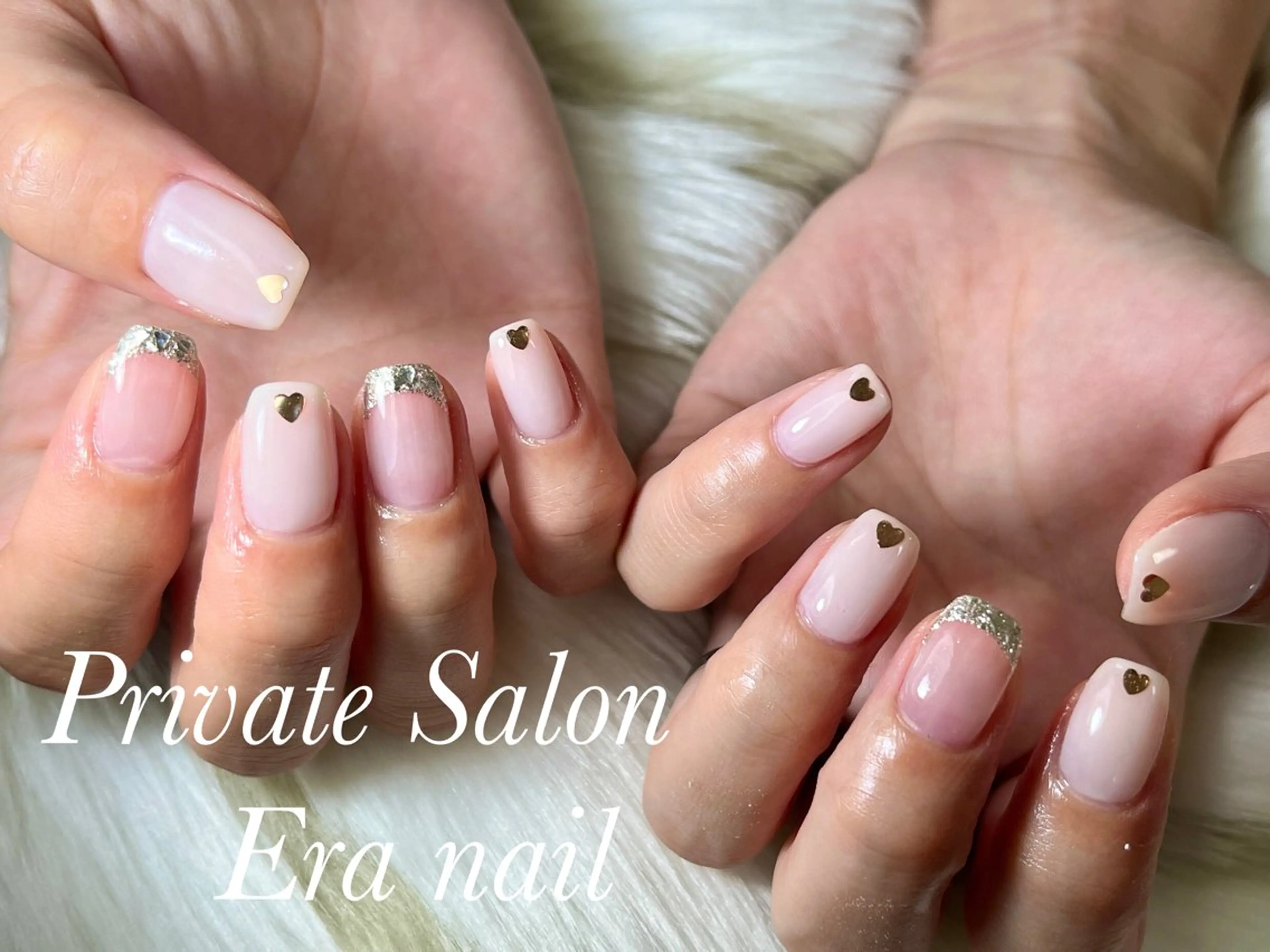 ネイル フレンチネイル ガラスフレンチ ワンカラーネイル Era nailのネイルデザイン