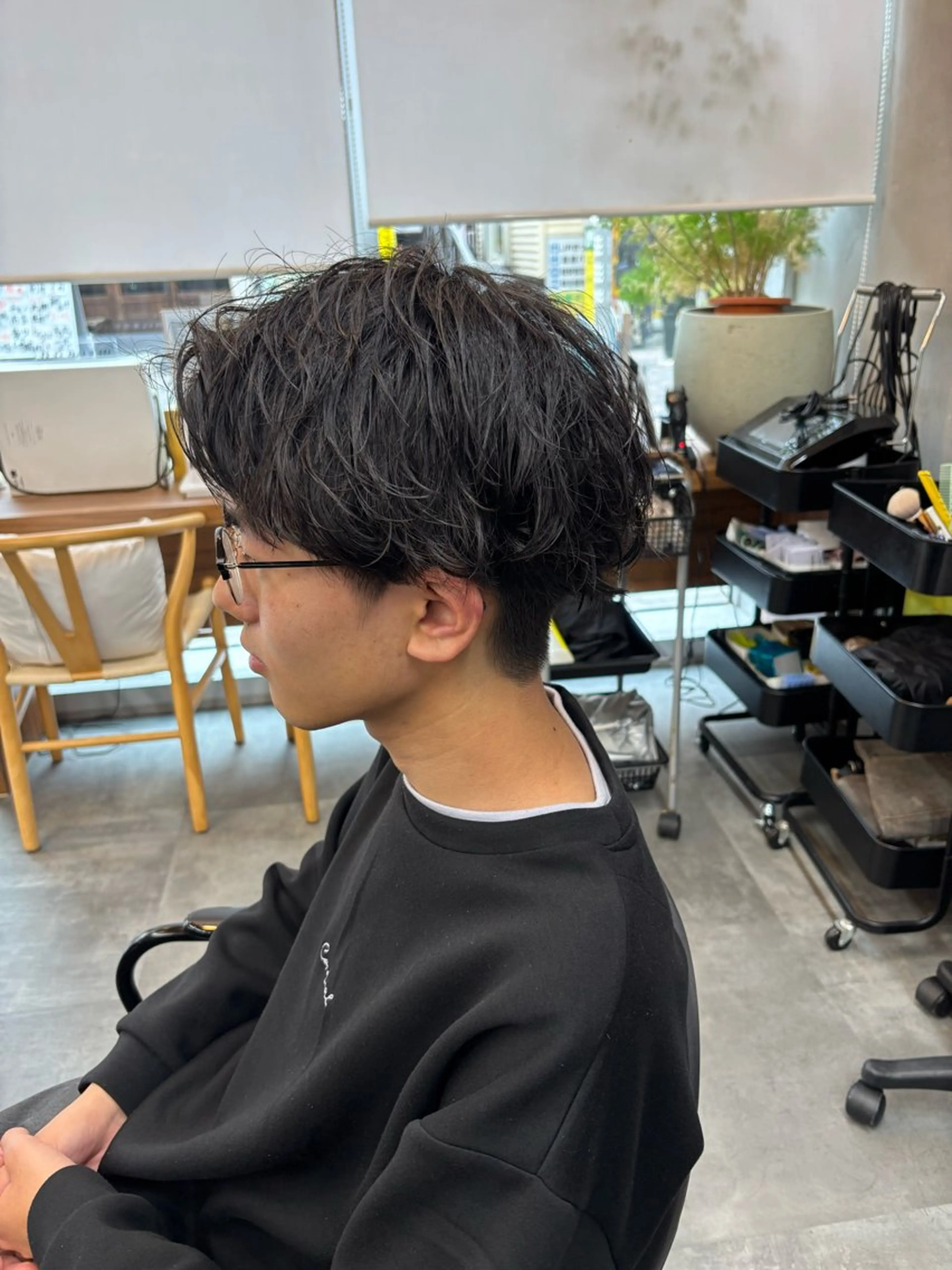 ショート メンズ カット パーマ 鹿児島 TSUBASAのヘアスタイル