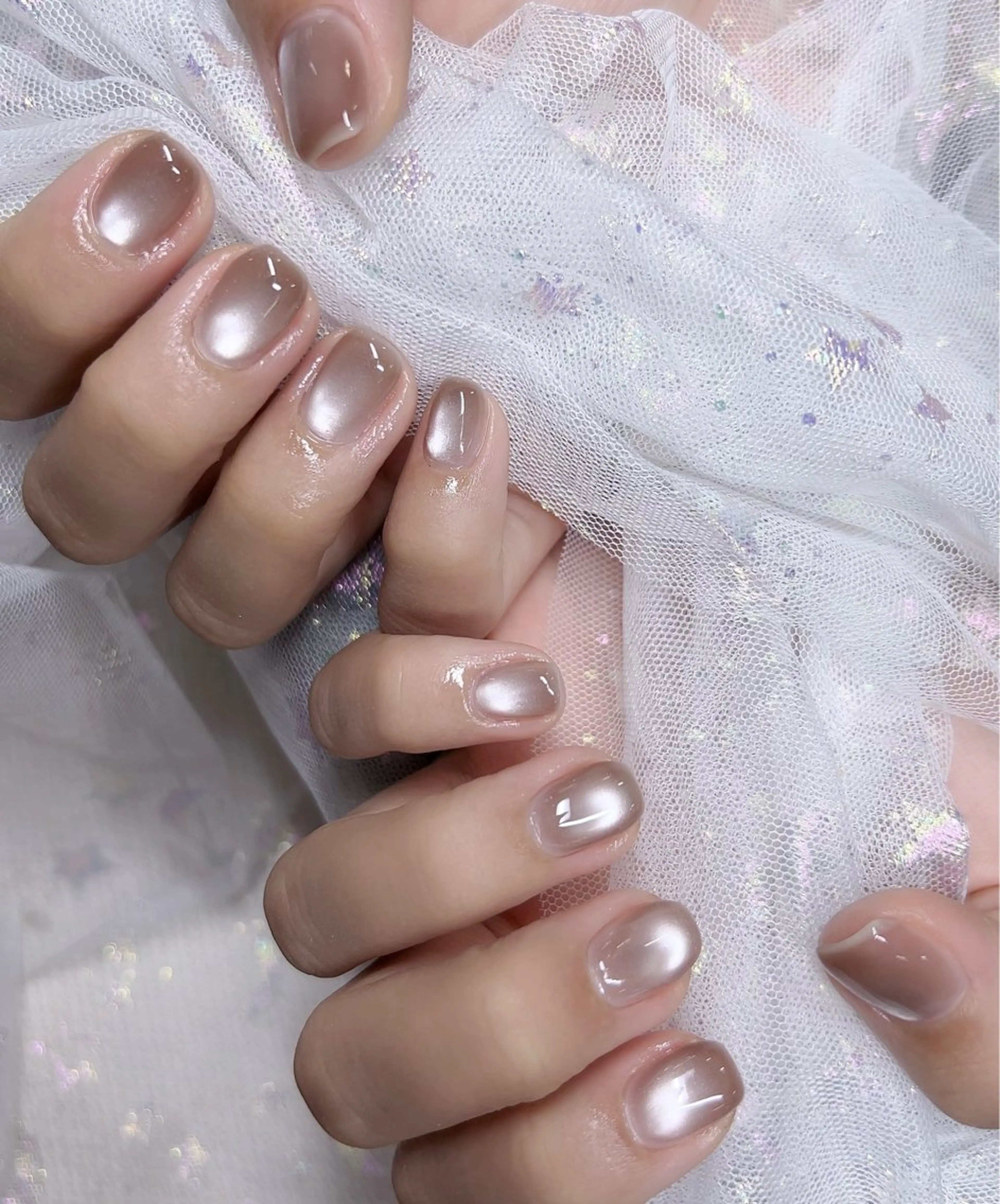 ネイル マグネットネイル マグネットワンカラー ワンカラーネイル Ryoko Nailのネイルデザイン